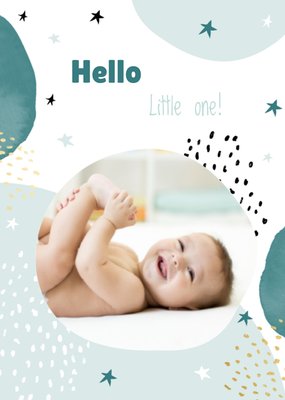 Hello Little One Foto Upload Geboorte Kaart