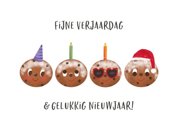 Tsjip | Nieuwjaarskaart | verjaardag | oliebol