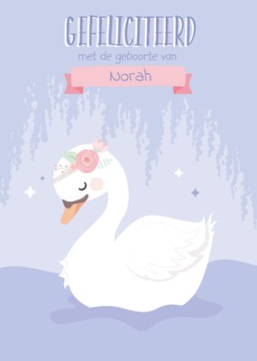 Tante Kaartje | Geboortekaart | Zwaan