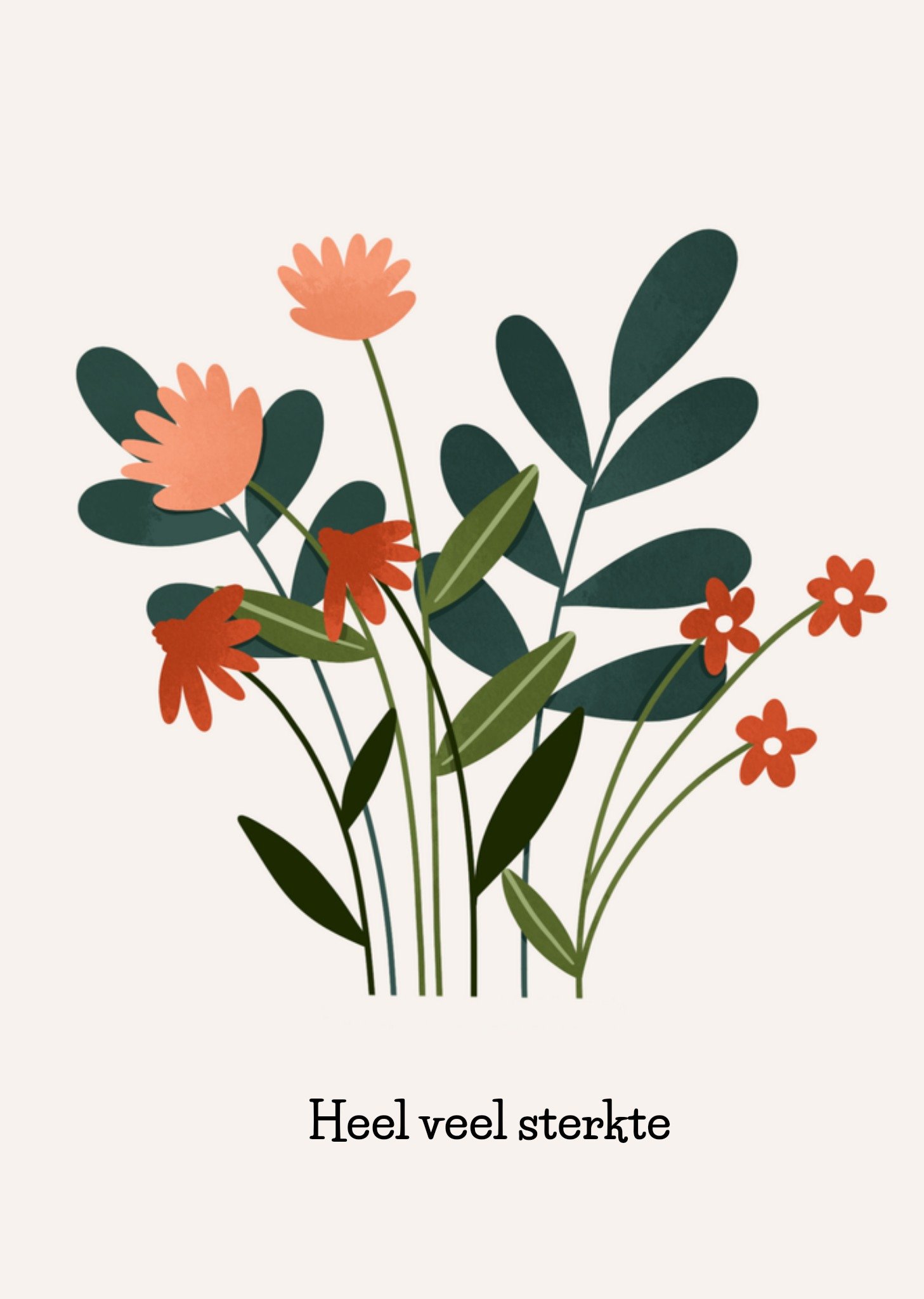 Greetz Sterkte kaart bloemen Standard Card