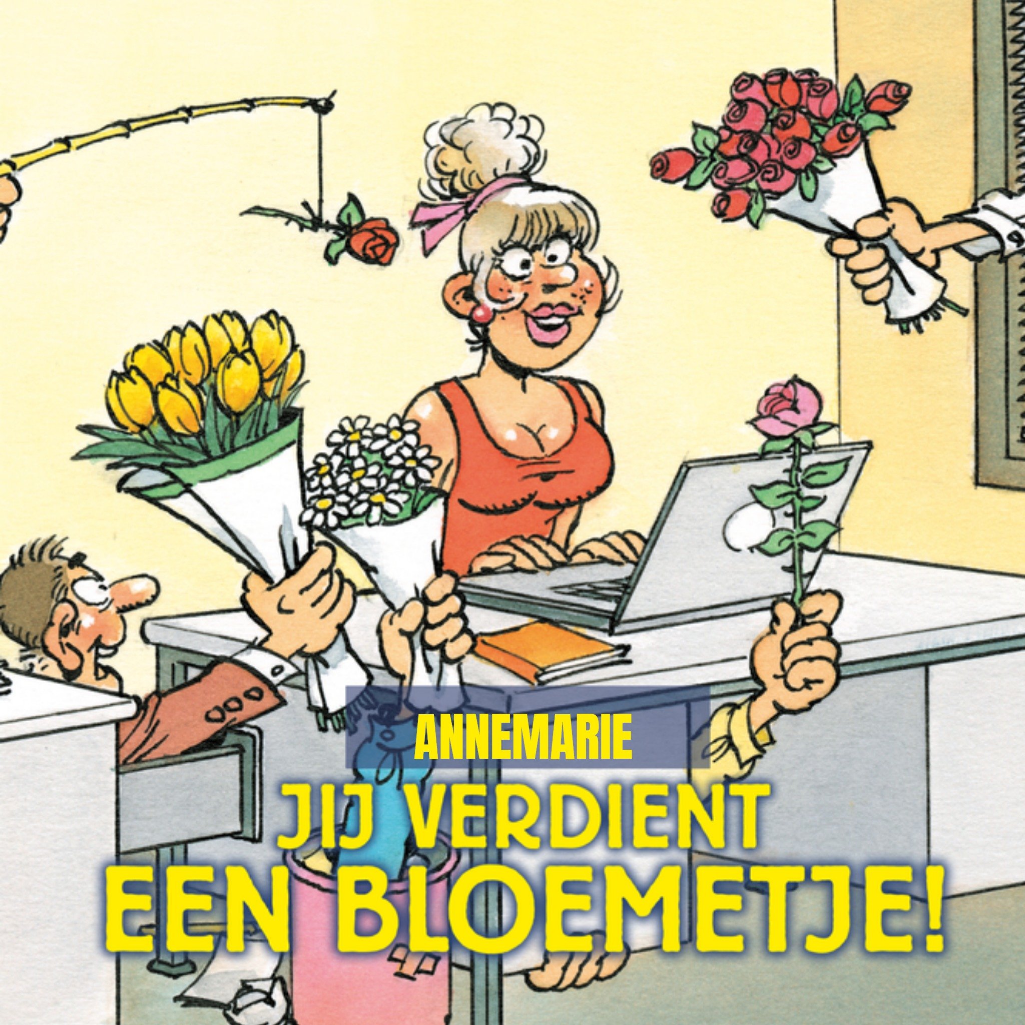 Secretaressedag met naam Vierkante Kaart Jan van Haasteren