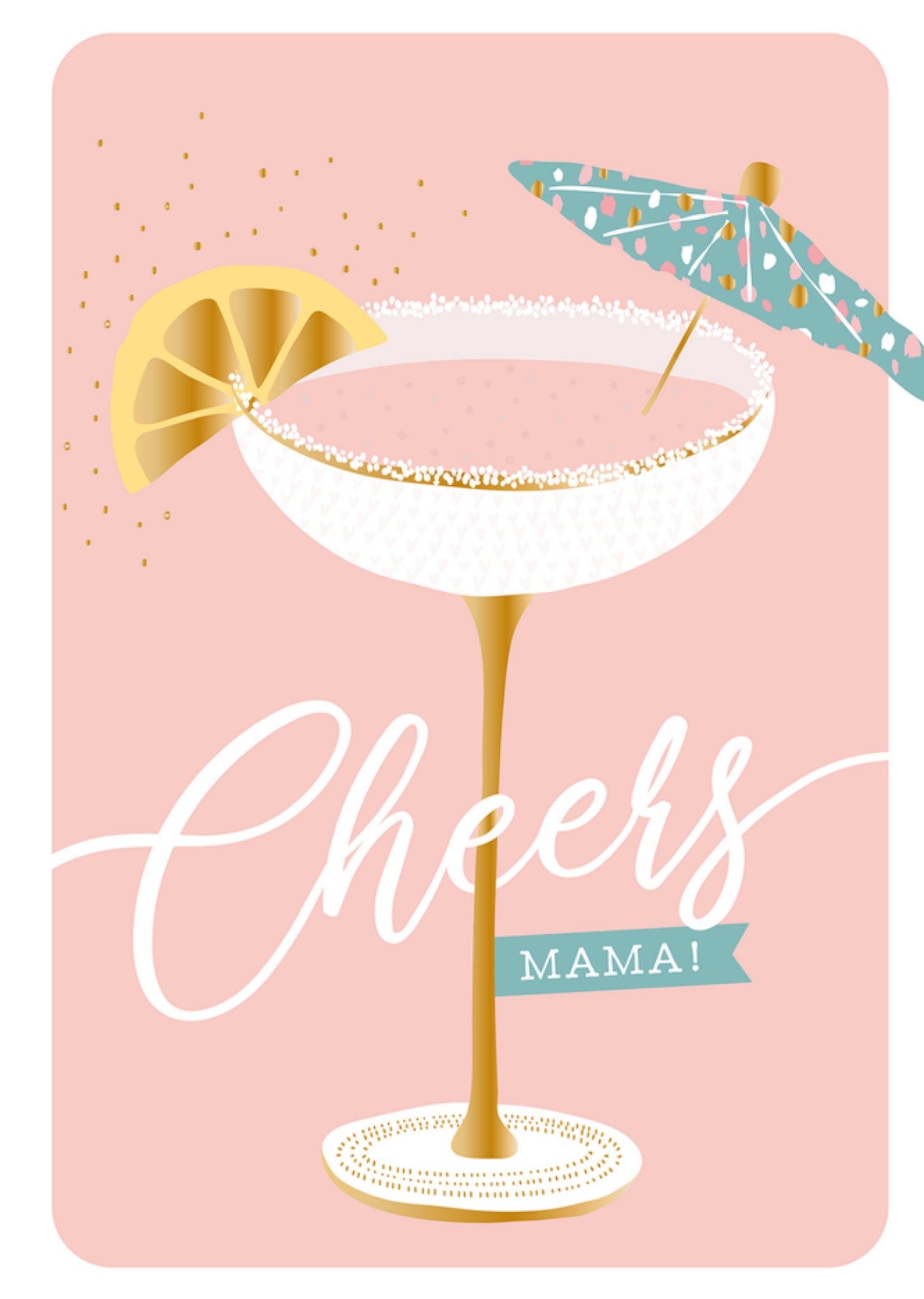 Moederdagkaart Cheers mama! KaartPaperclip