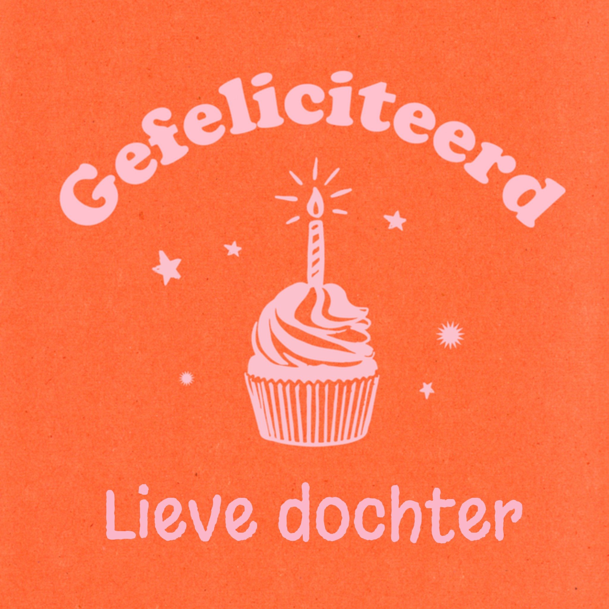 Greetz Verjaardagskaart cupcake dochter Vierkant