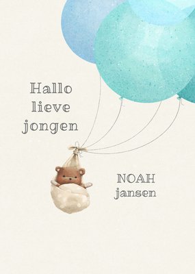 Uddle | Geboortekaart | Hallo Lieve Jongen