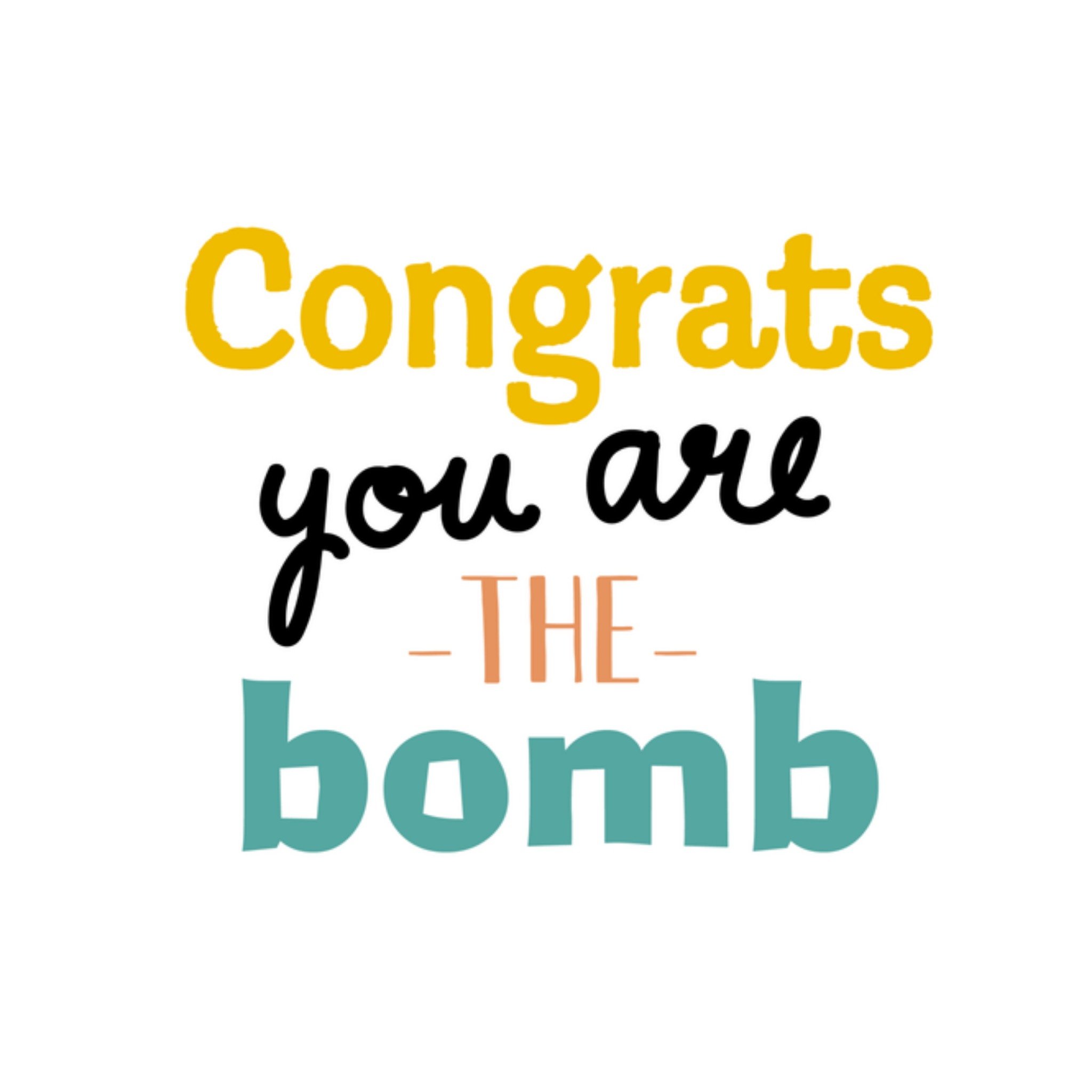 Greetz Felicitatiekaart the bomb Vierkant