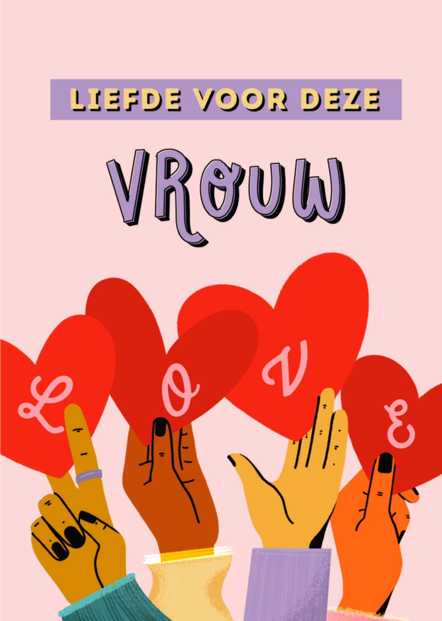Internationale Vrouwendag LOVE Kaart Greetz