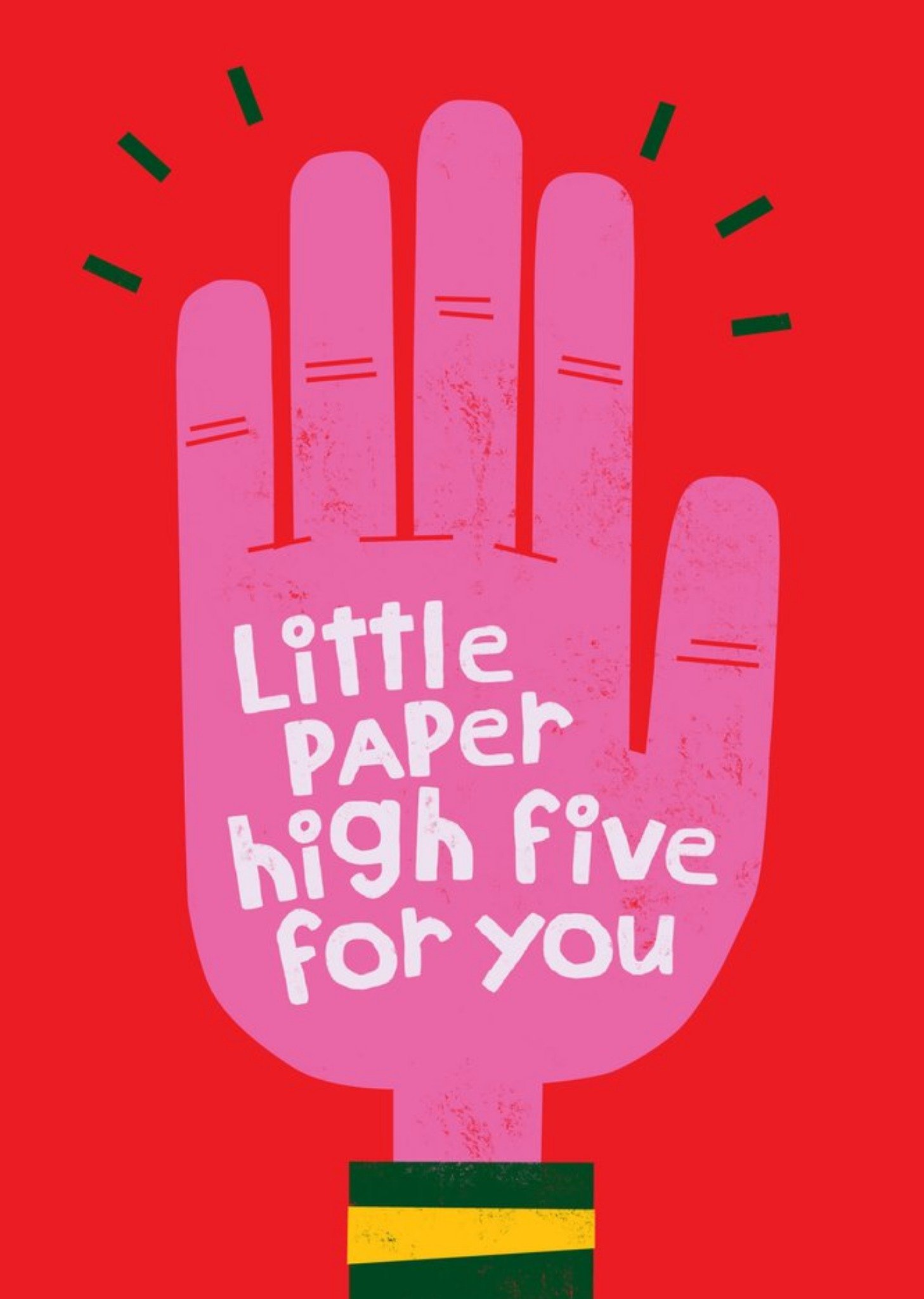 Denken aan kaart Little paper high five for you Greetz