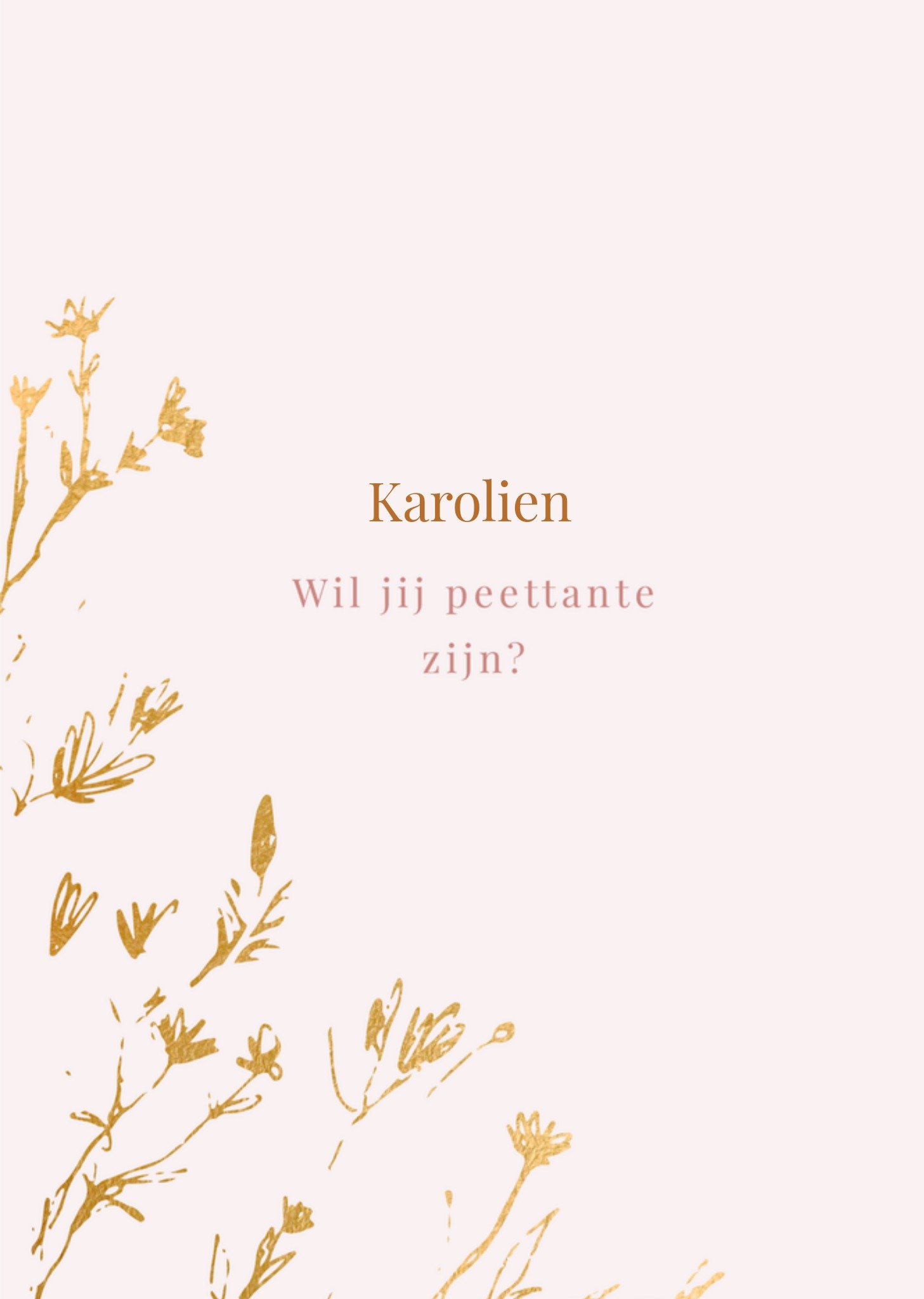 Geboortekaart Peettante Greetz