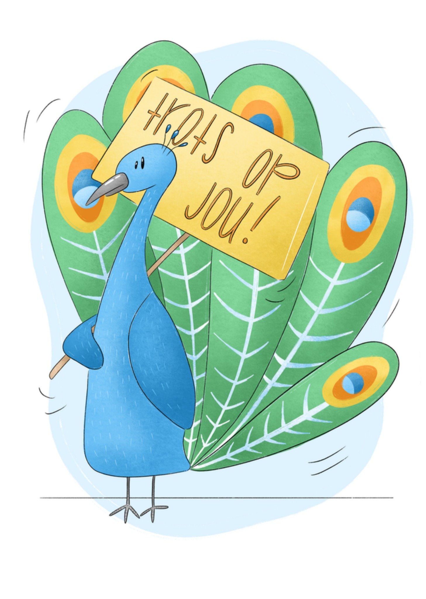 Geslaagdkaart Pauw Trots op jou Kaart Studio Fred Illustraties