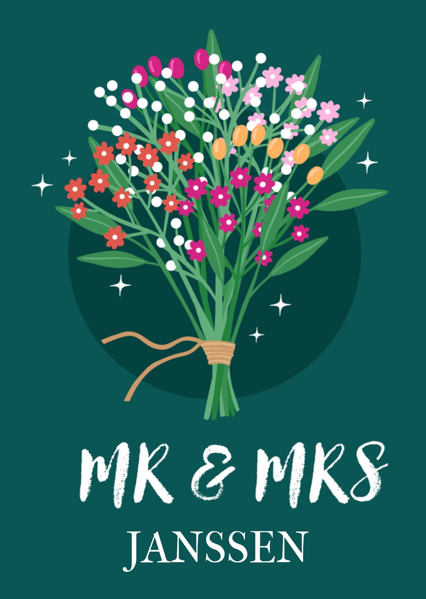 Huwelijkskaart Aanpasbare namen Kaart Greetz