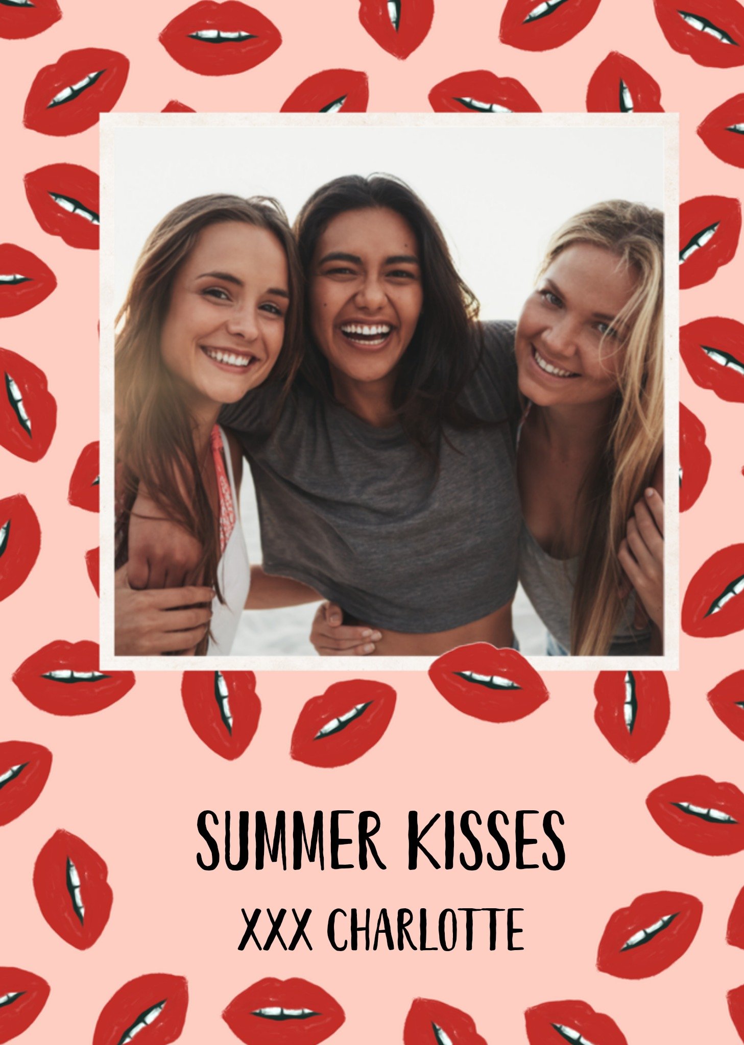 Vakantiekaart fotokaart met naam Kaart Greetz