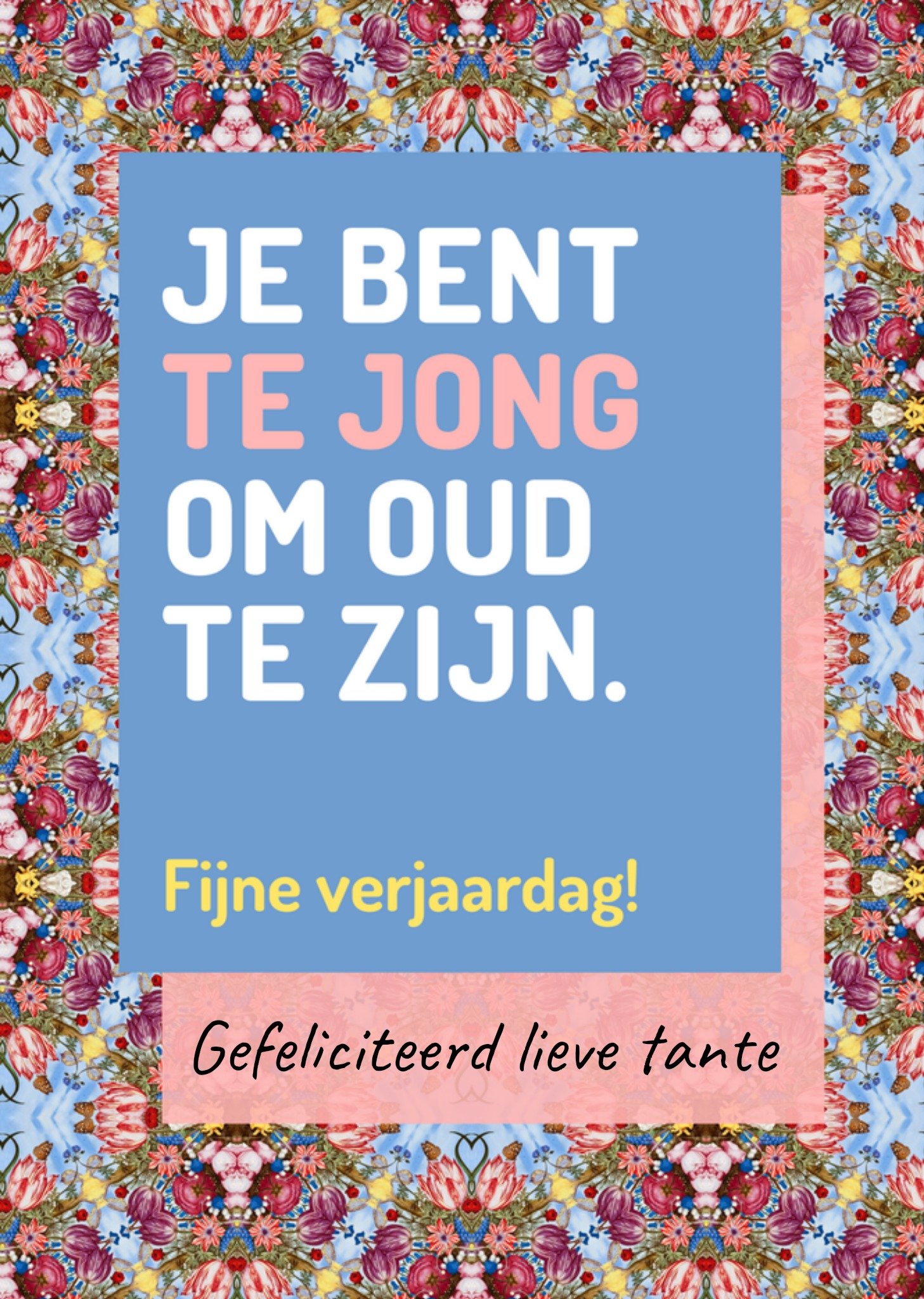 Felicitatiekaart Tante Bloemen Kaart Love Repeat