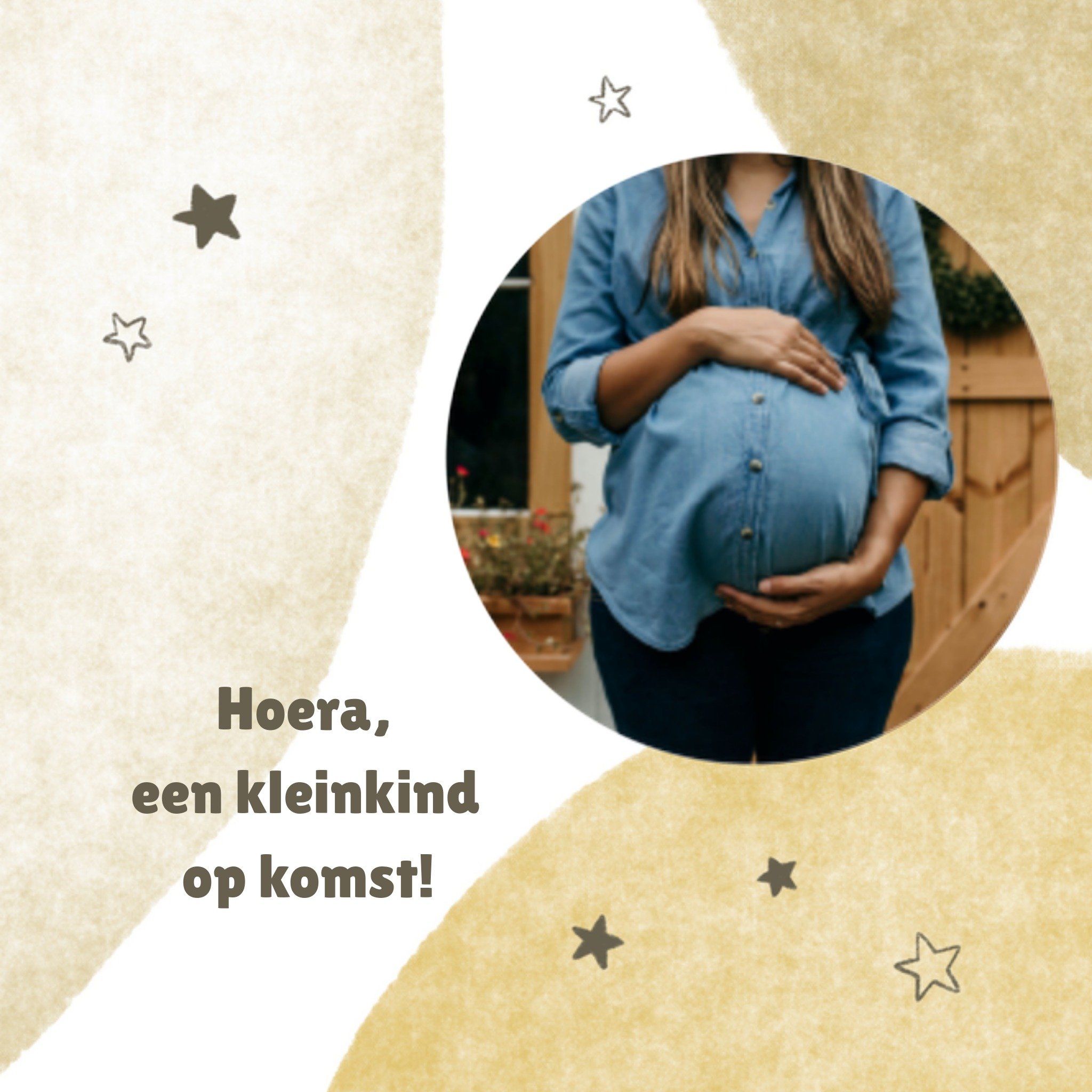 Greetz Zwangerschapskaart foto kleinkind Vierkant