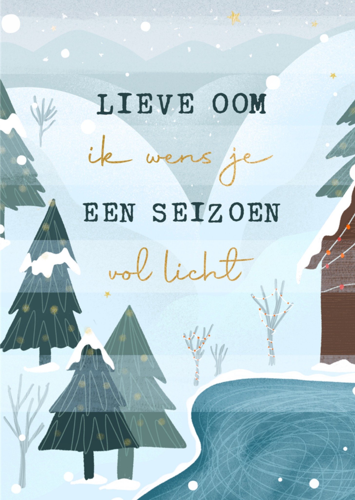 Greetz Kerstkaart Lieve Oom Standard Card