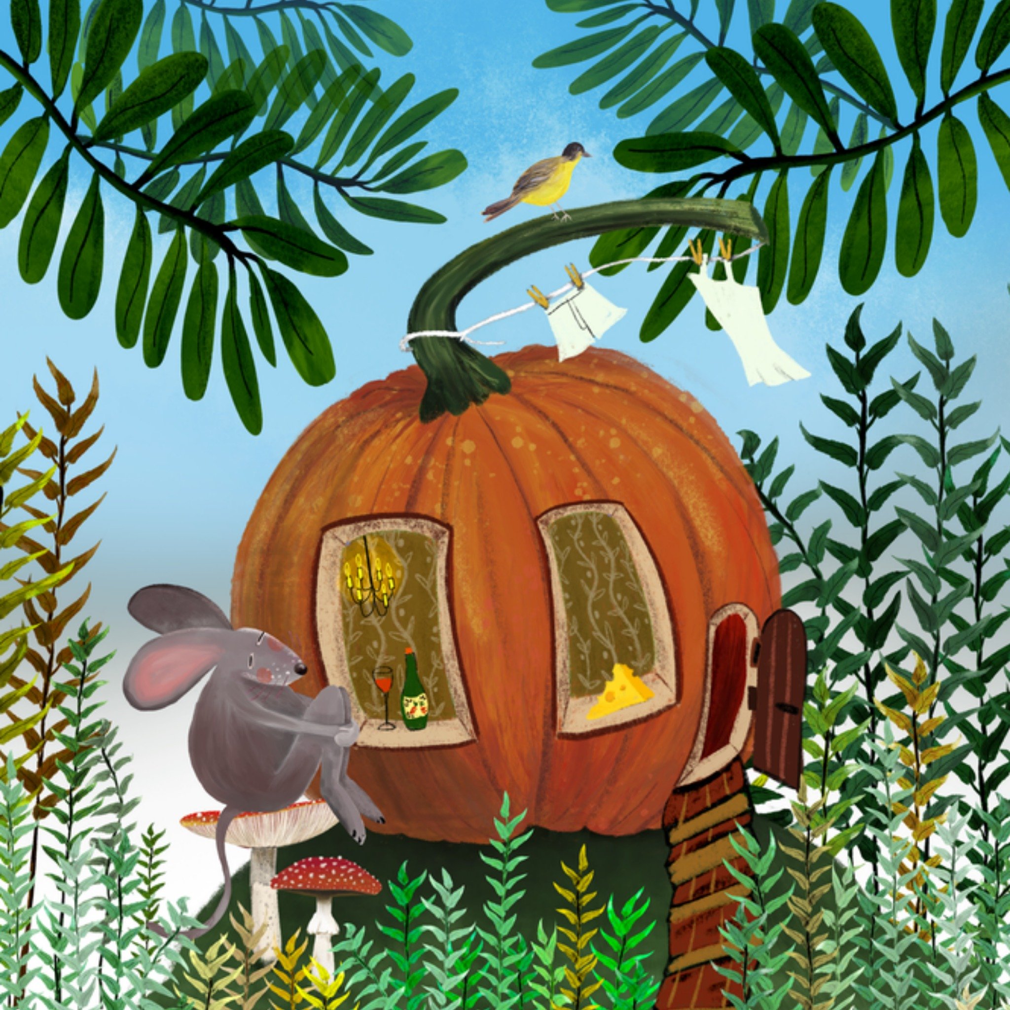 Patricia Hooning Nieuwe woning kaart Pompoen Vierkante Kaart Fishuals