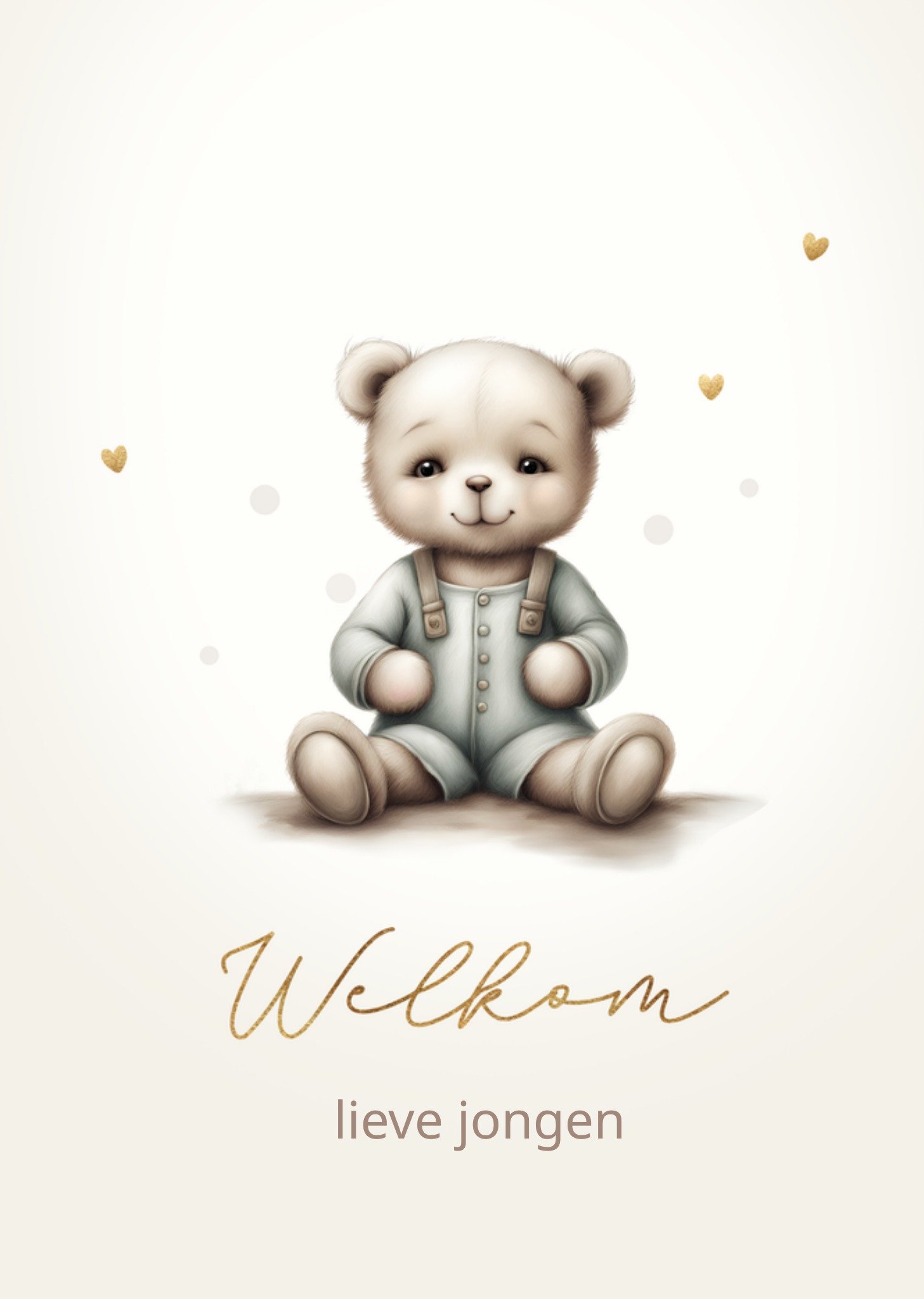 Luckz Geboortekaart Welkom lieve jongen Standard Card