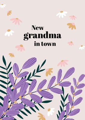 Greetz | Geboortekaart | Grandma | Bloemen