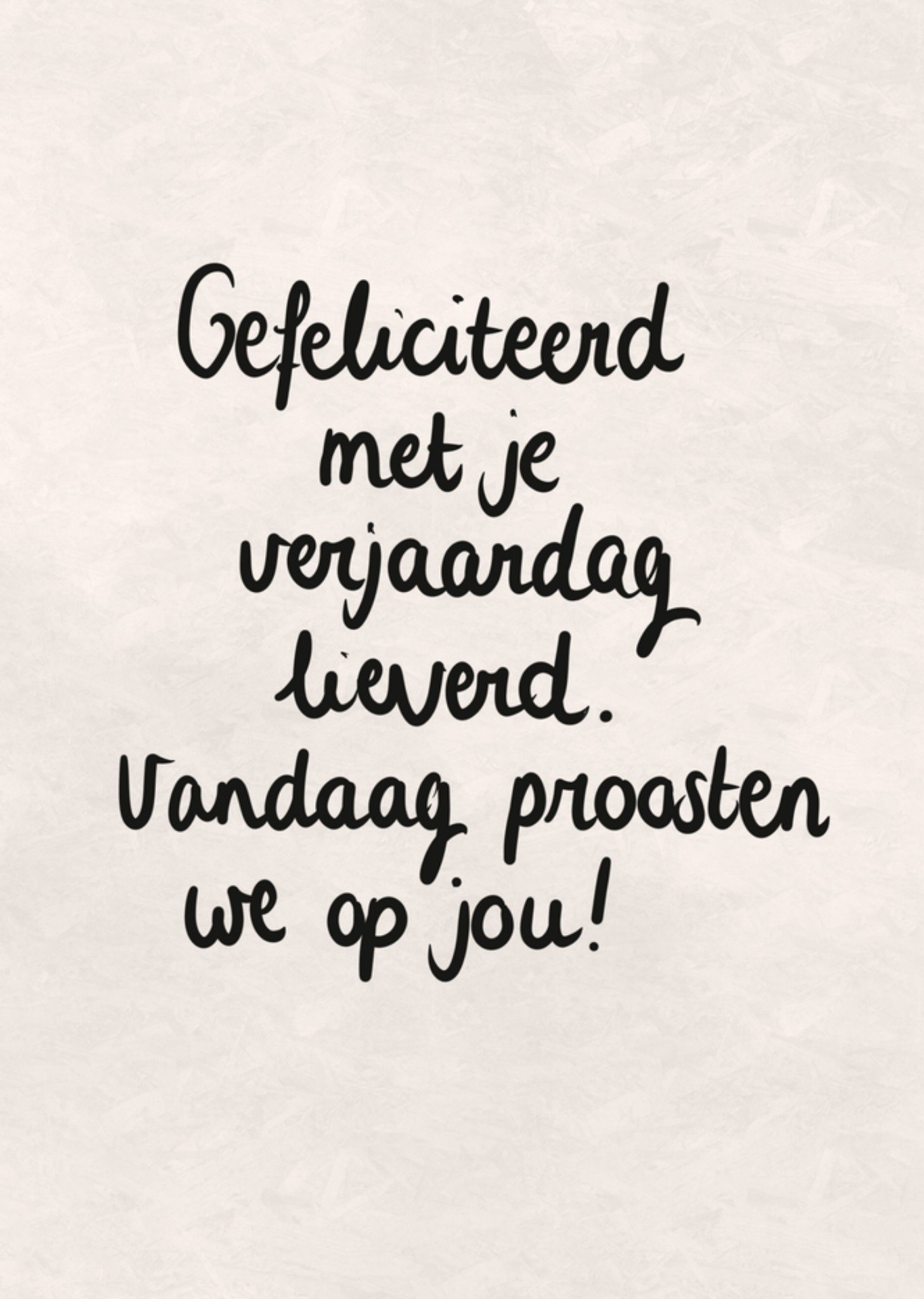 Verjaardagskaart proosten Greetz