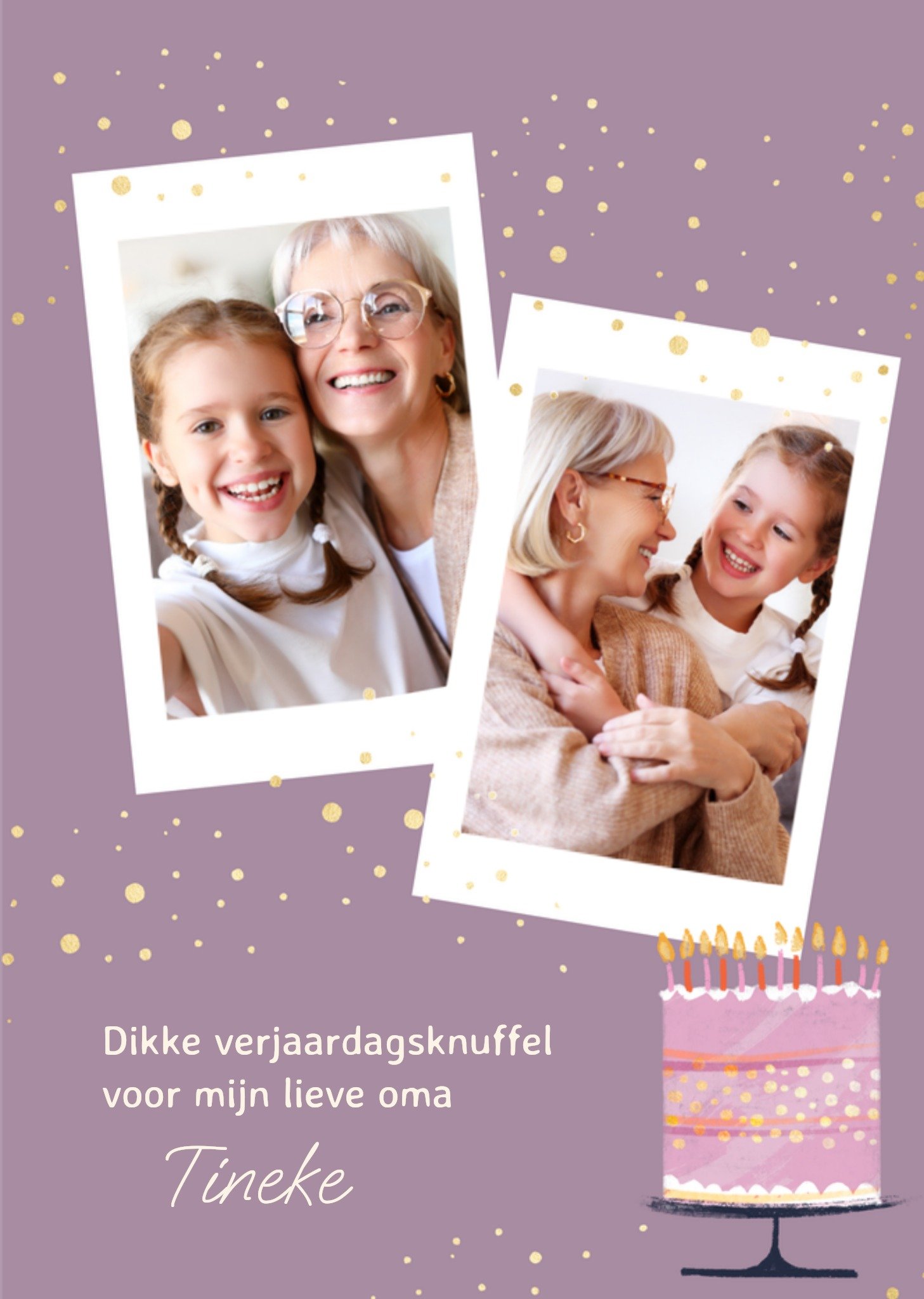 Greetz Verjaardagskaart Met fotos Verjaardagstaart Standard Card
