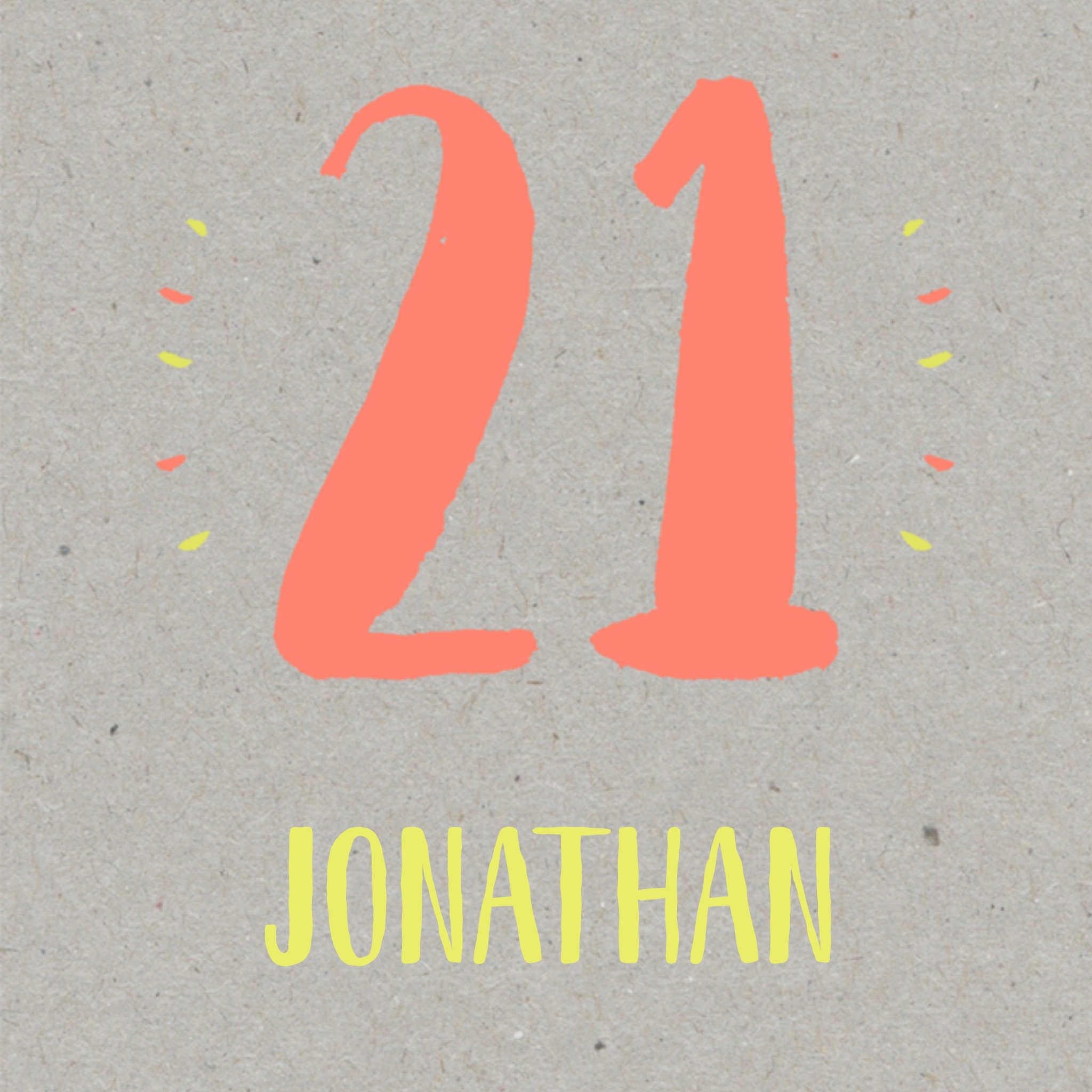 Greetz Verjaardagskaart met leeftijd en naam Vierkant