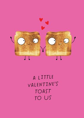 Greetz | Valentijnskaart | Kate Smith Co. | A Little Valentine's Toast To Us | Illustrated Toast Couple