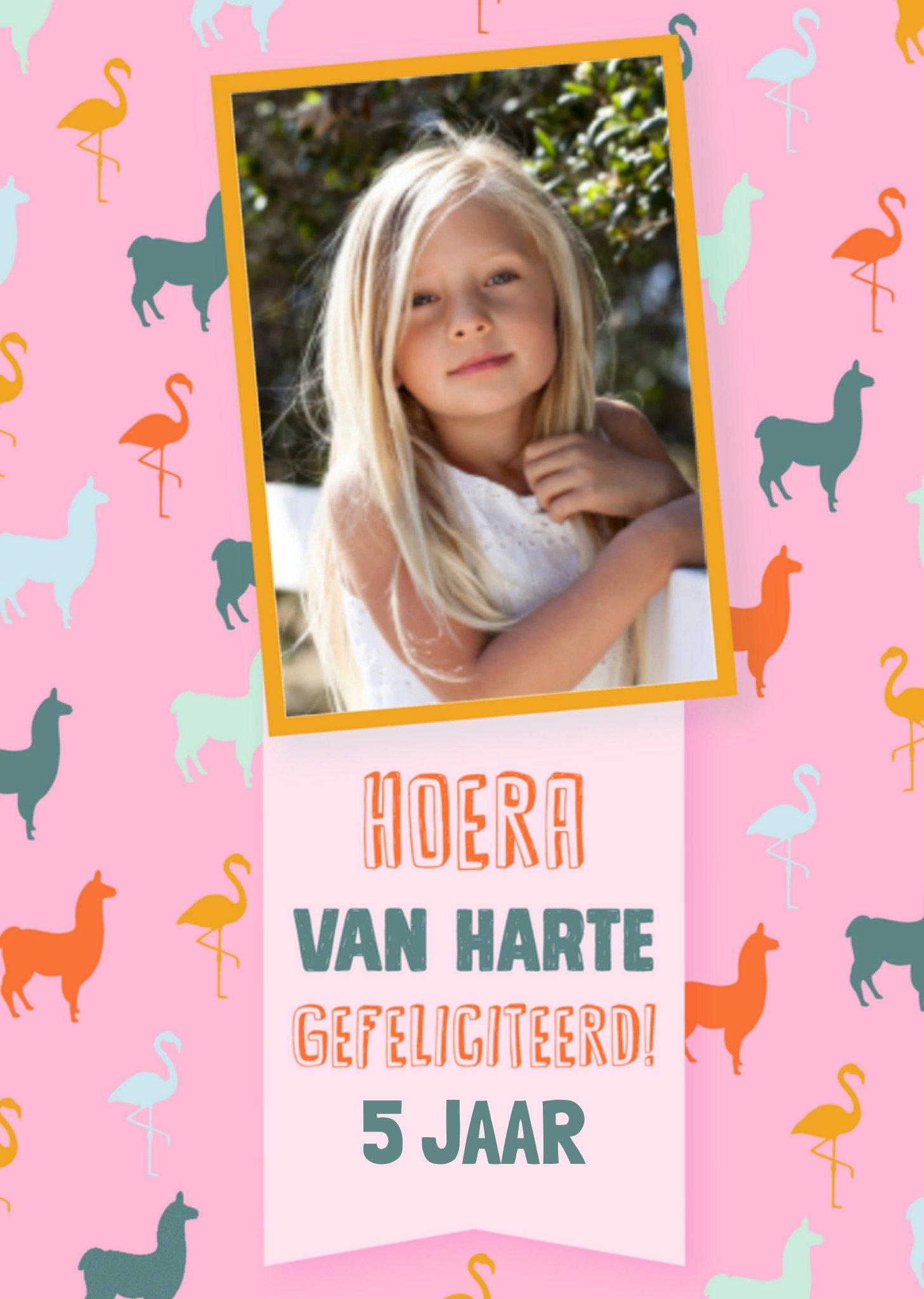 Greetz Verjaardagskaart Lama Foto Standard Card