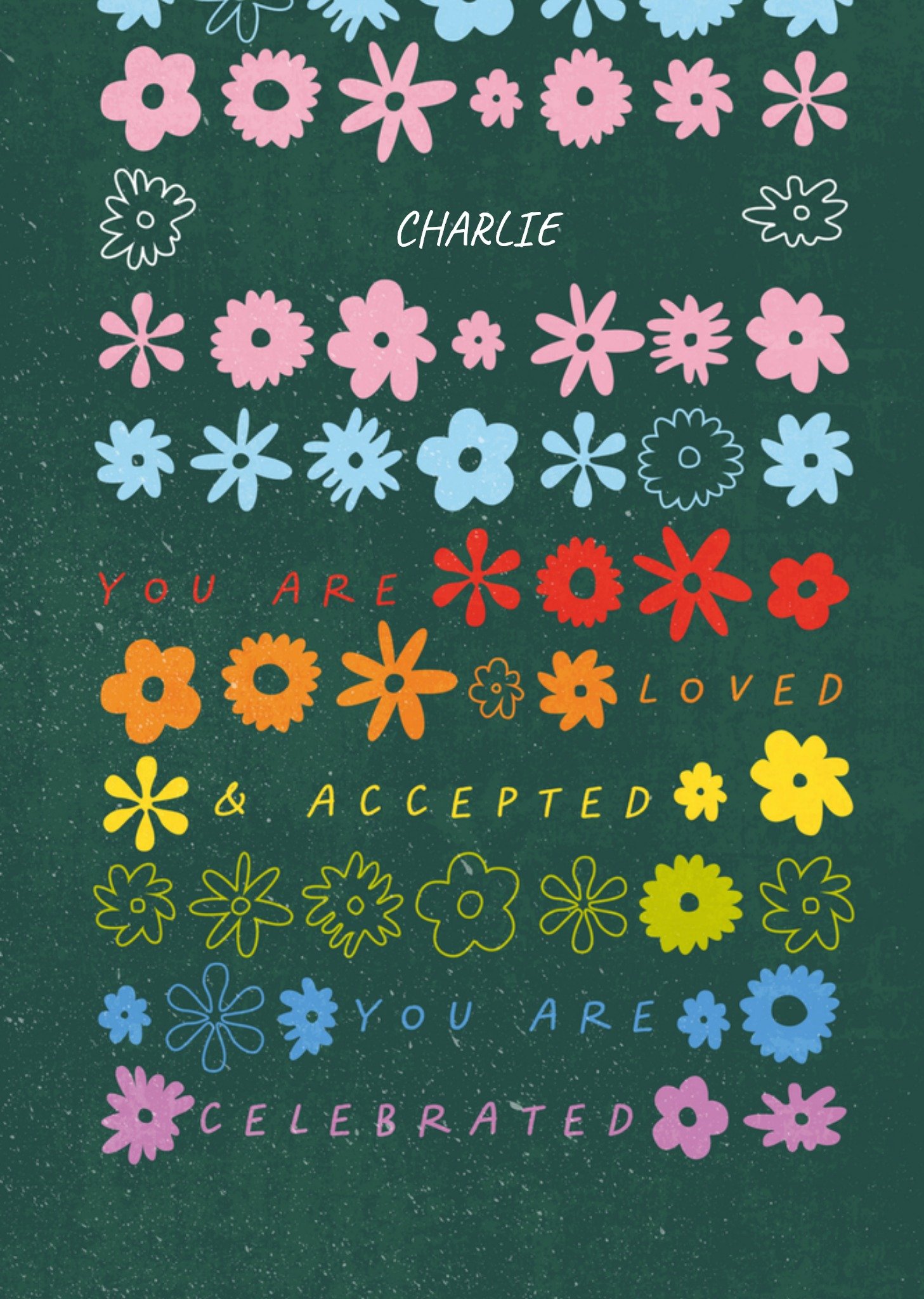 Verjaardagskaart bloemen met naam Kaart Melolelo