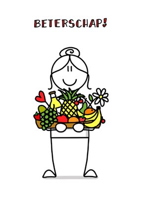 YH Tekent | Beterschapskaart | Illustratie fruitmand