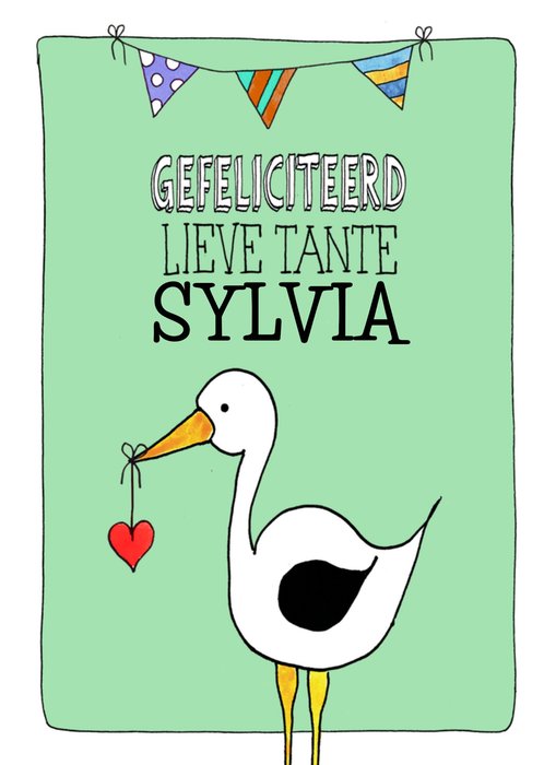 Sandysign | Geboortekaart | Lieve Tante