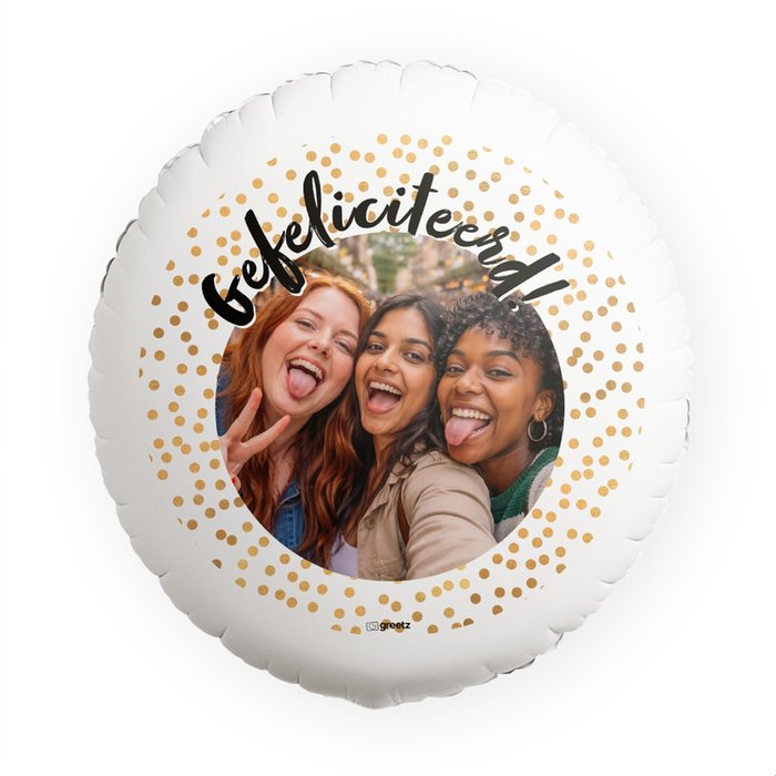Ballon | Gefeliciteerd | Foto aanpasbaar