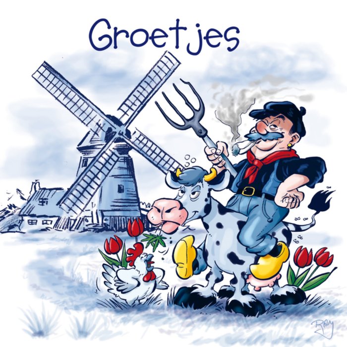 Old Dutch | Zomaar kaart | groetjes | molen