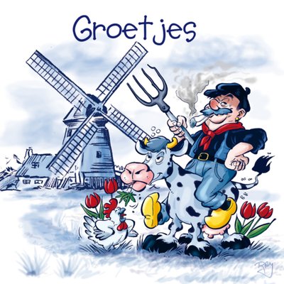 Old Dutch | Zomaar kaart | groetjes | molen