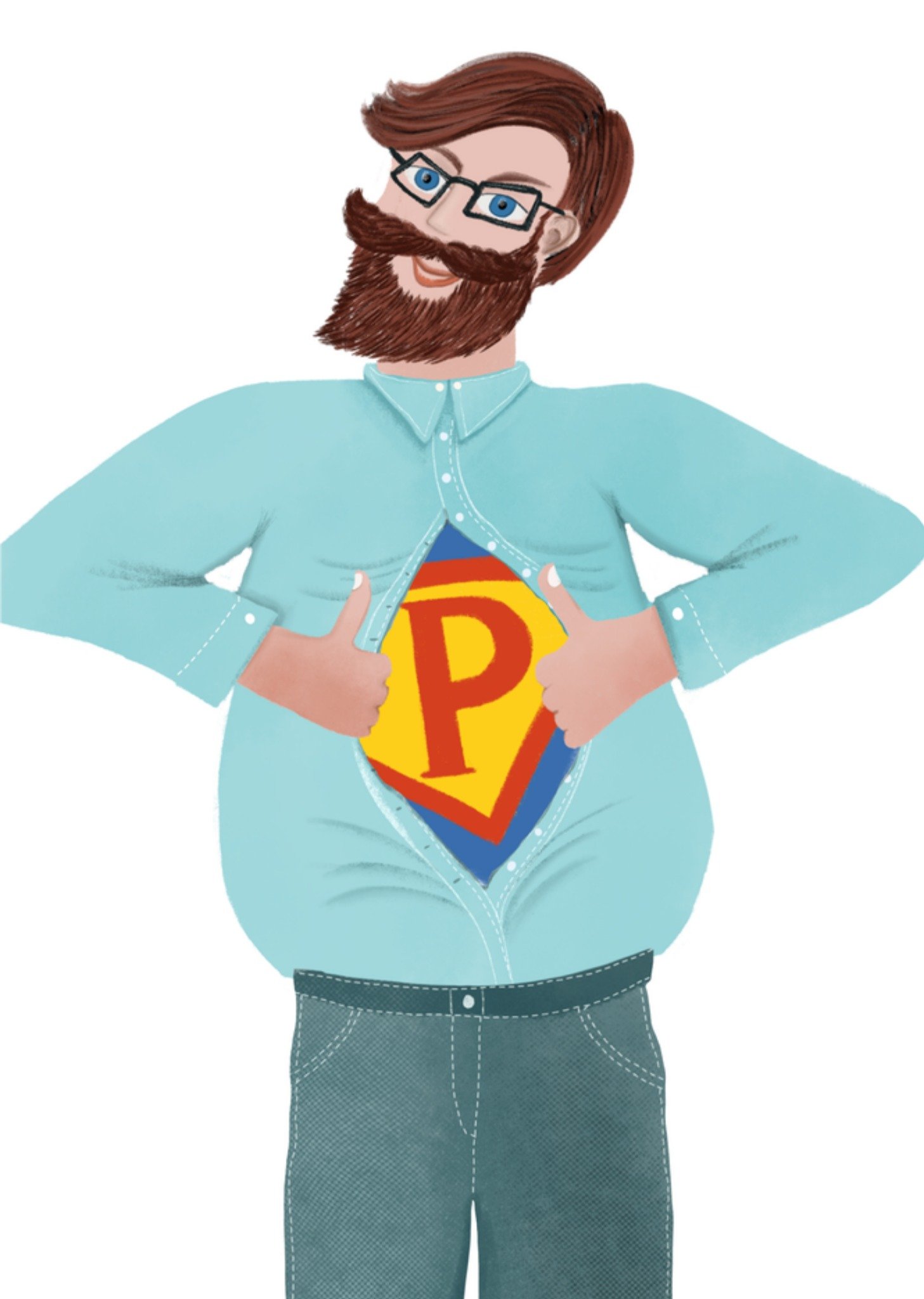 Greetz Vaderdagkaart Super Papa Standard Card