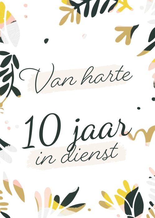 Greetz | Jubileumkaart | 10 jaar in dienst