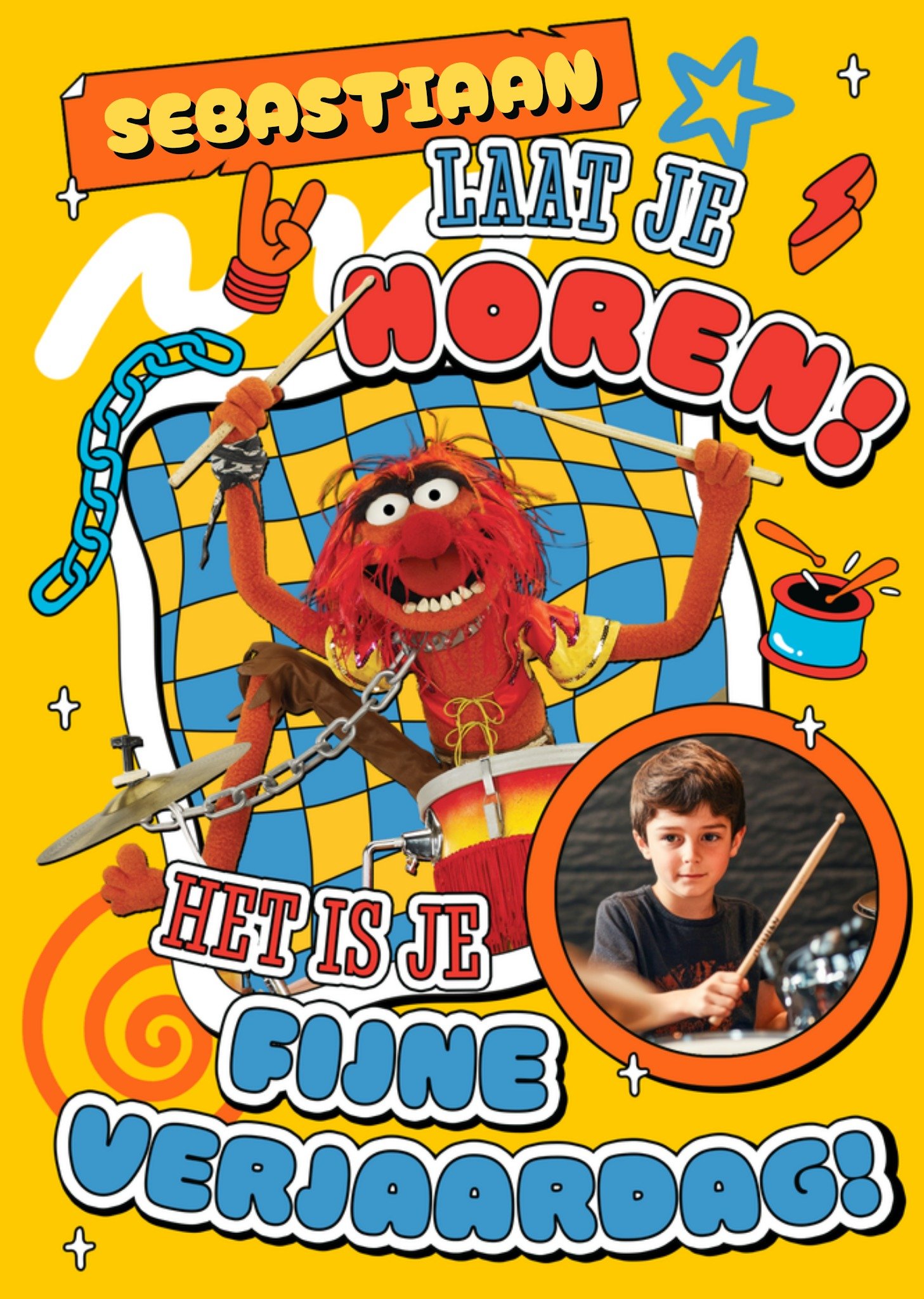 Muppets Verjaardagskaart Laat je horen het is je fijne verjaardag Kaart Disney