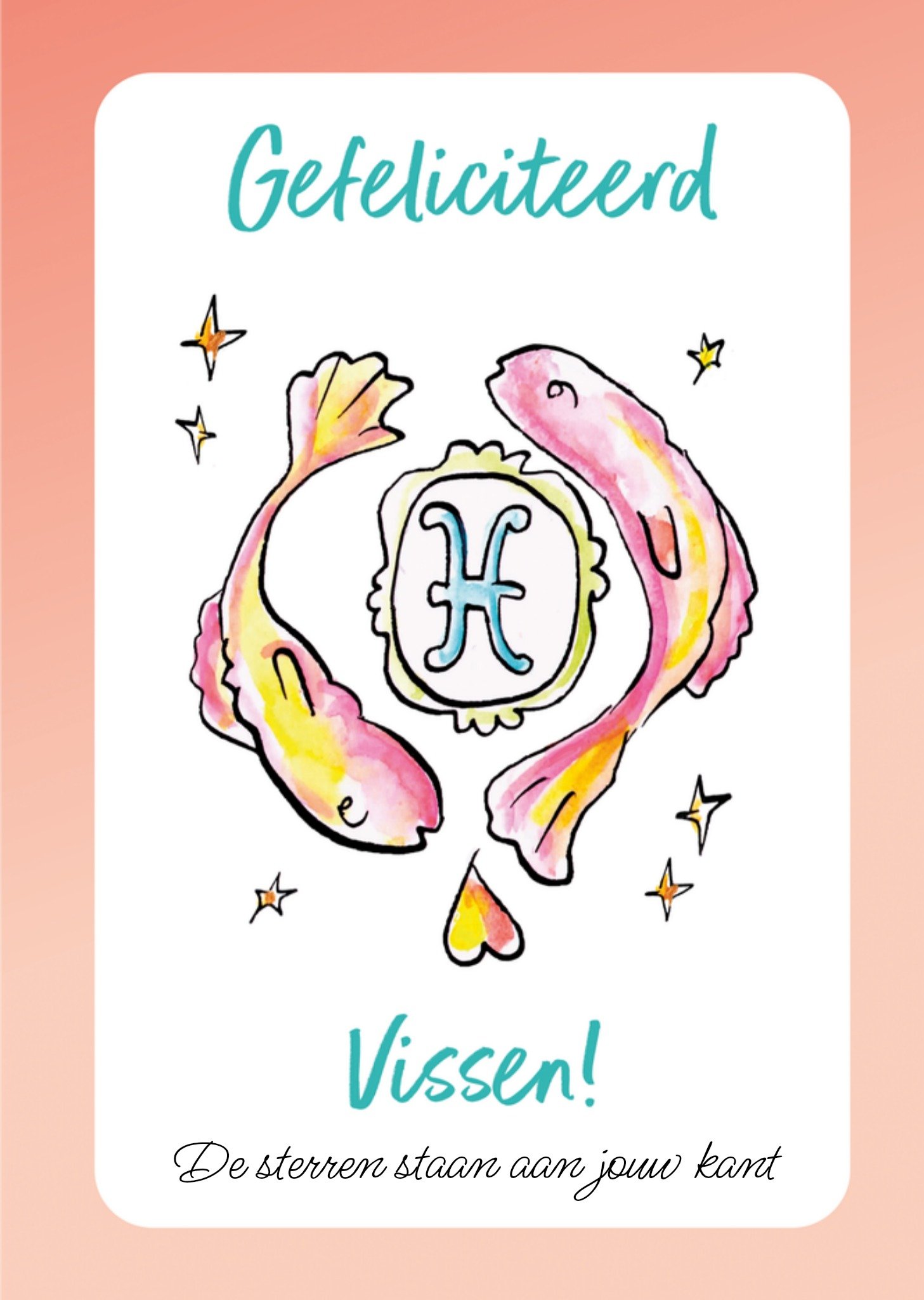 Verjaardagskaart Vissen Kaart Jill