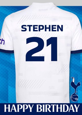 Tottenham Hotspur F.C | Verjaardagskaart | Voetbal shirt | Met naam