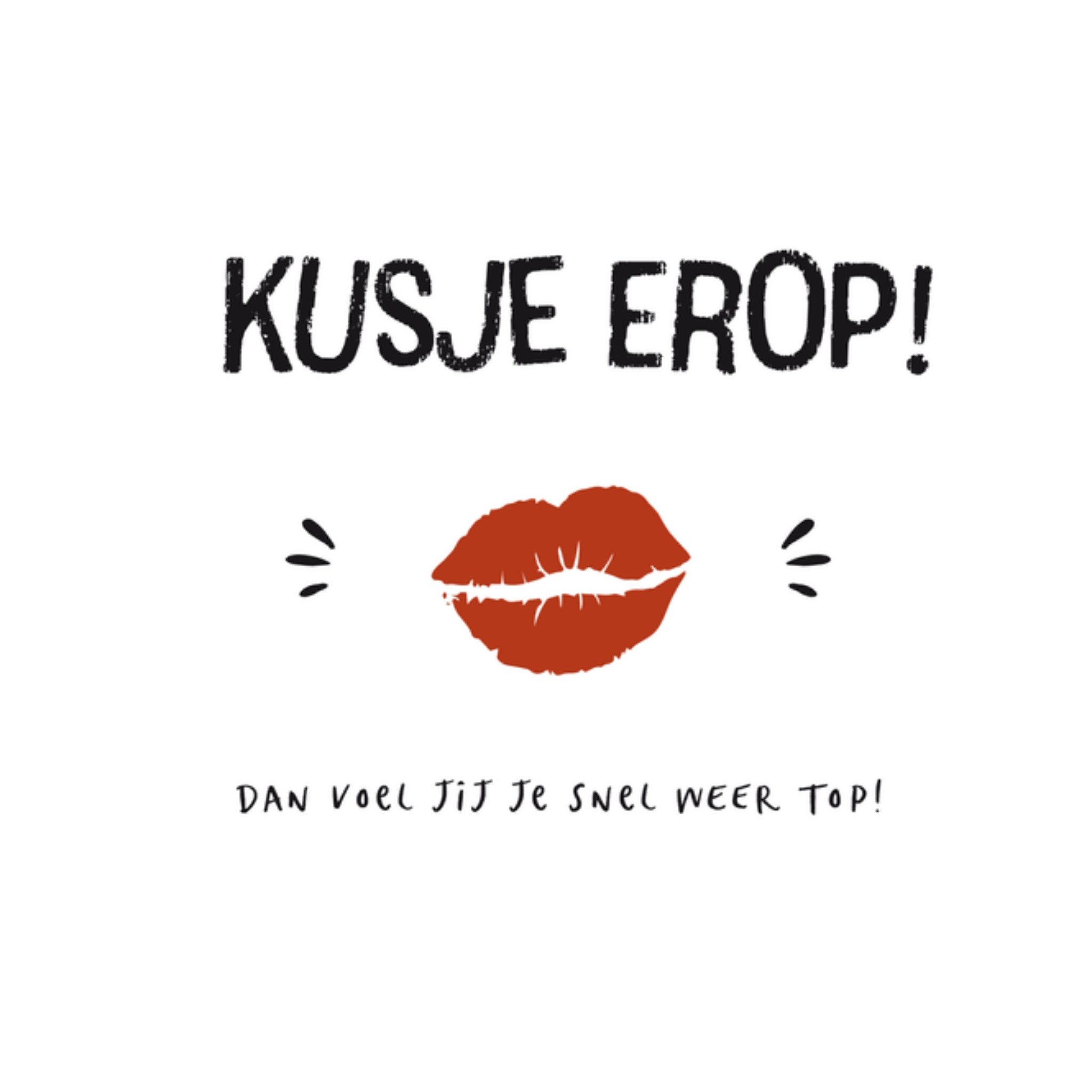 Beterschapskaart kusje Vierkante Kaart Tsjip