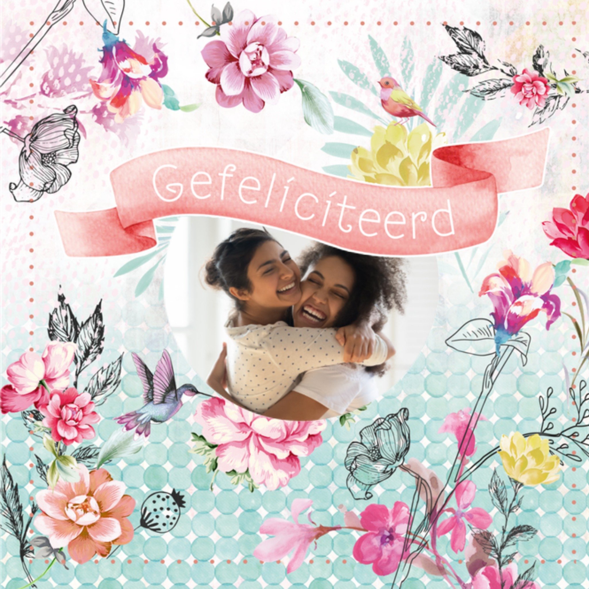 Verjaardagskaart Bloemen Vriendin Vierkante Kaart Endless Mae