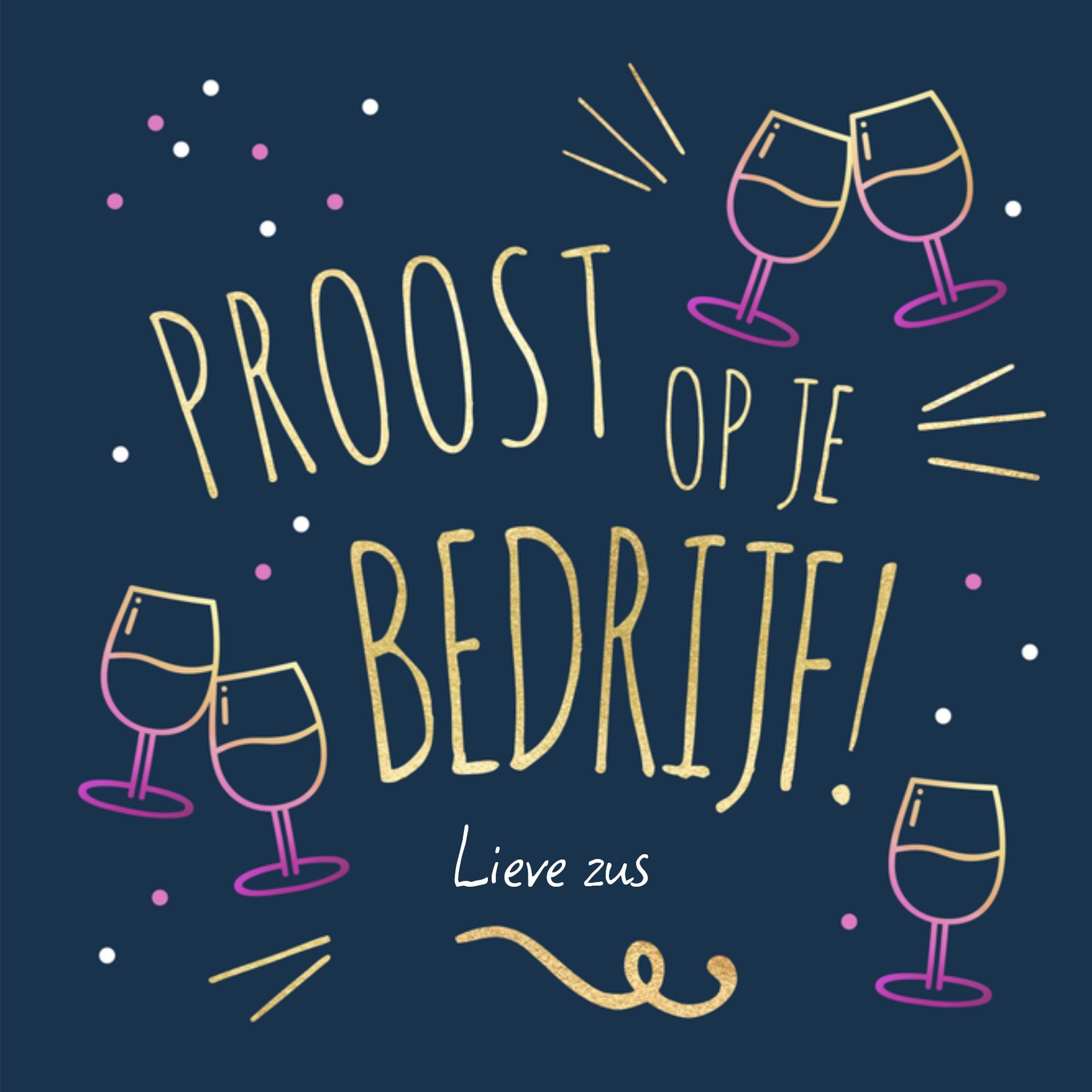 Nieuwe zaak kaart zus Vierkante Kaart Luckz