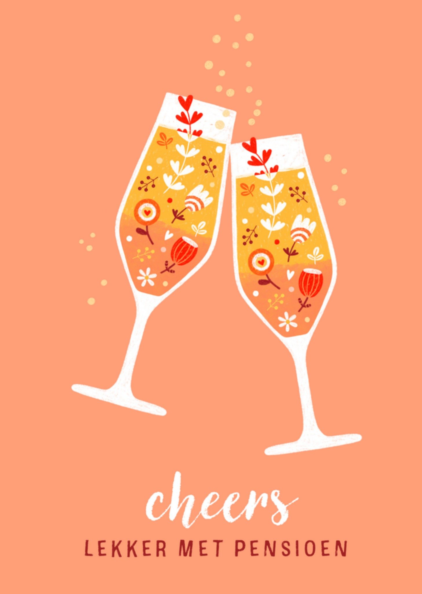 Pensioenkaart champagne Kaart Marieke Witke