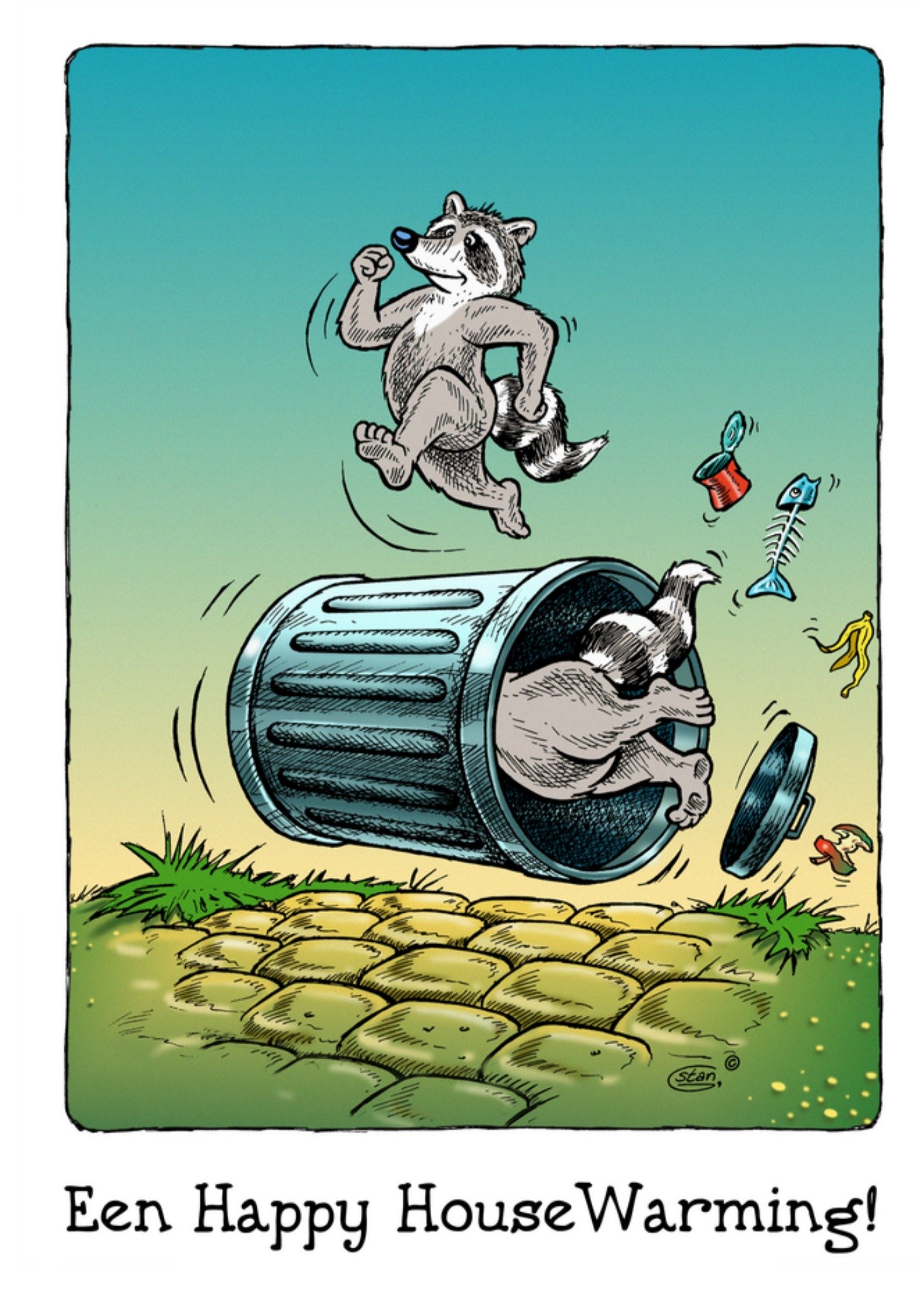 Bengels Nieuwe Woning Kaart Prullenbak Kaart Stan Groenland