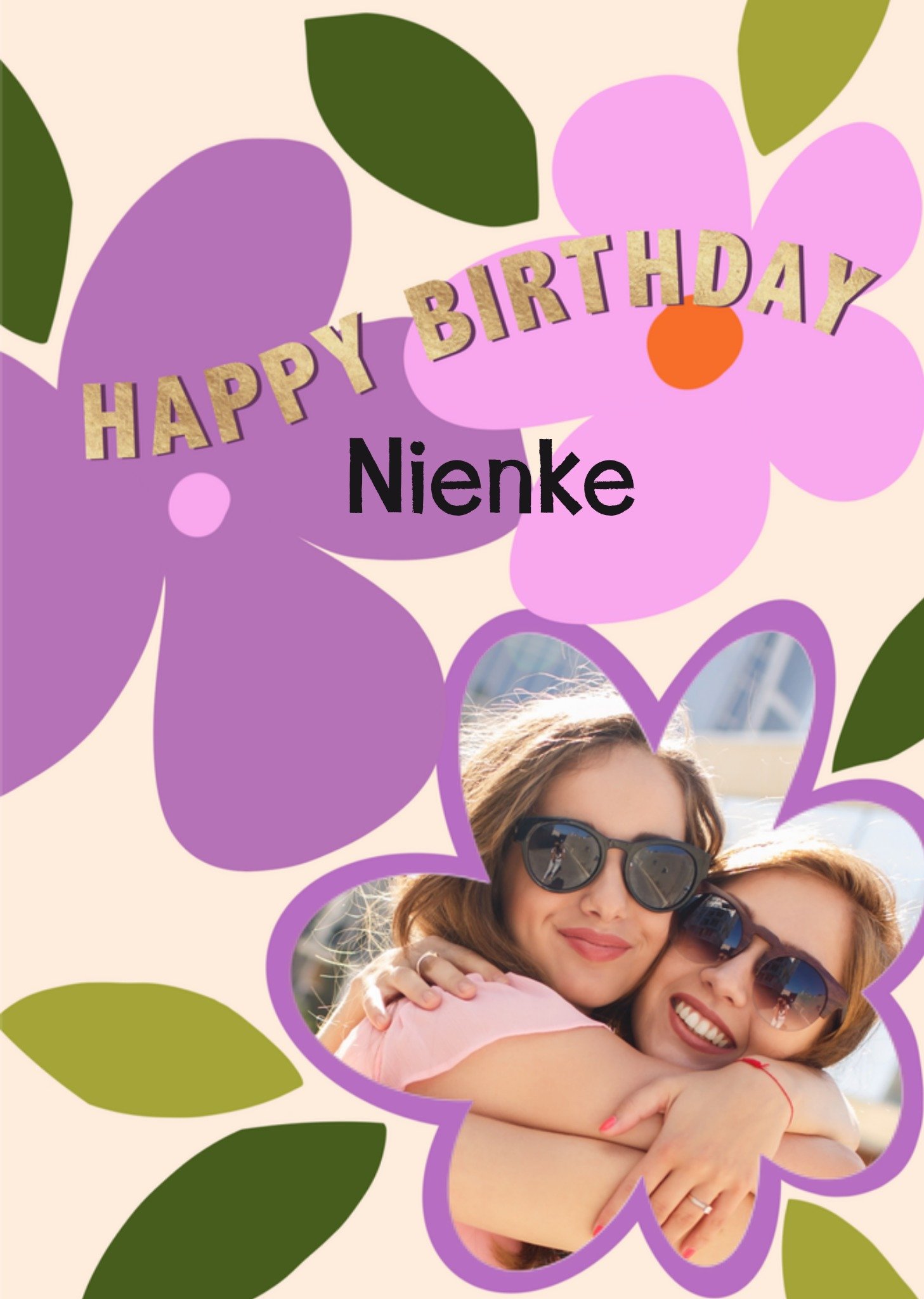 Verjaardagskaart Kleurrijk bloemen Kaart Tsjip