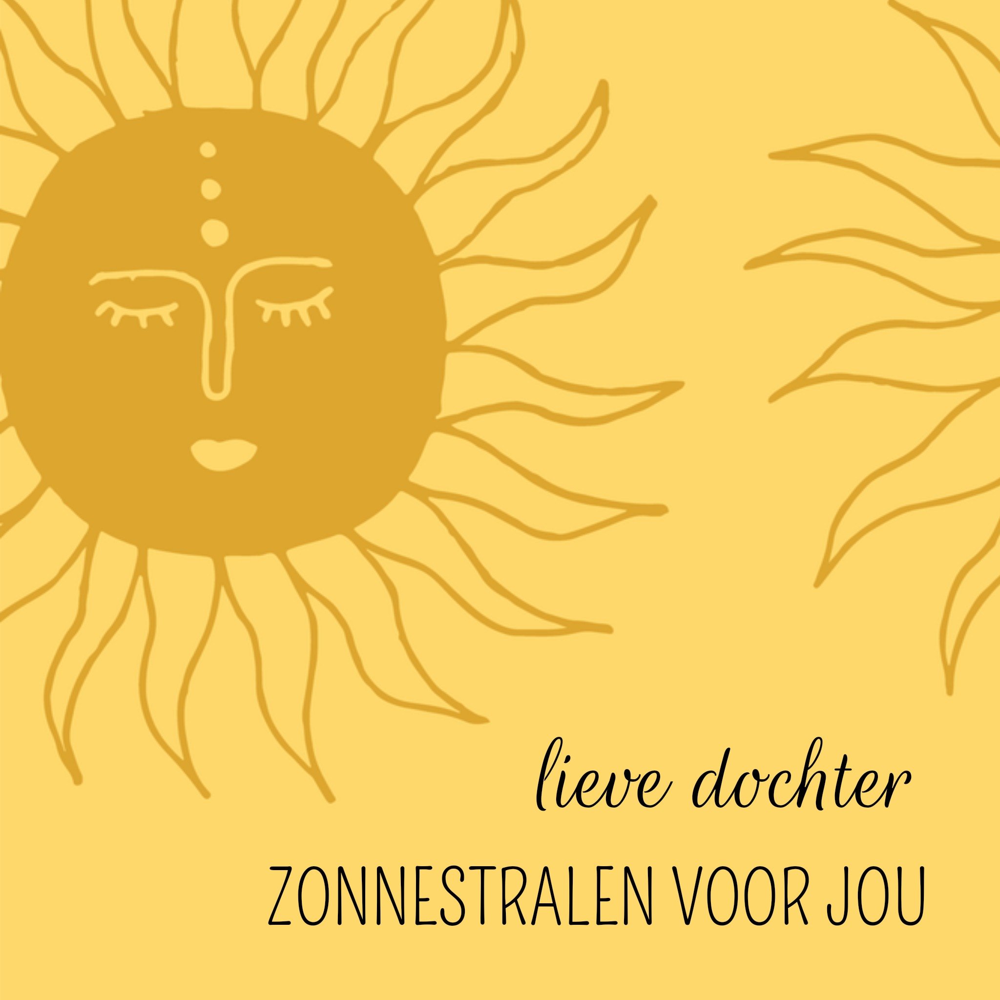 Greetz Denken aan Zonnestralen Vierkant