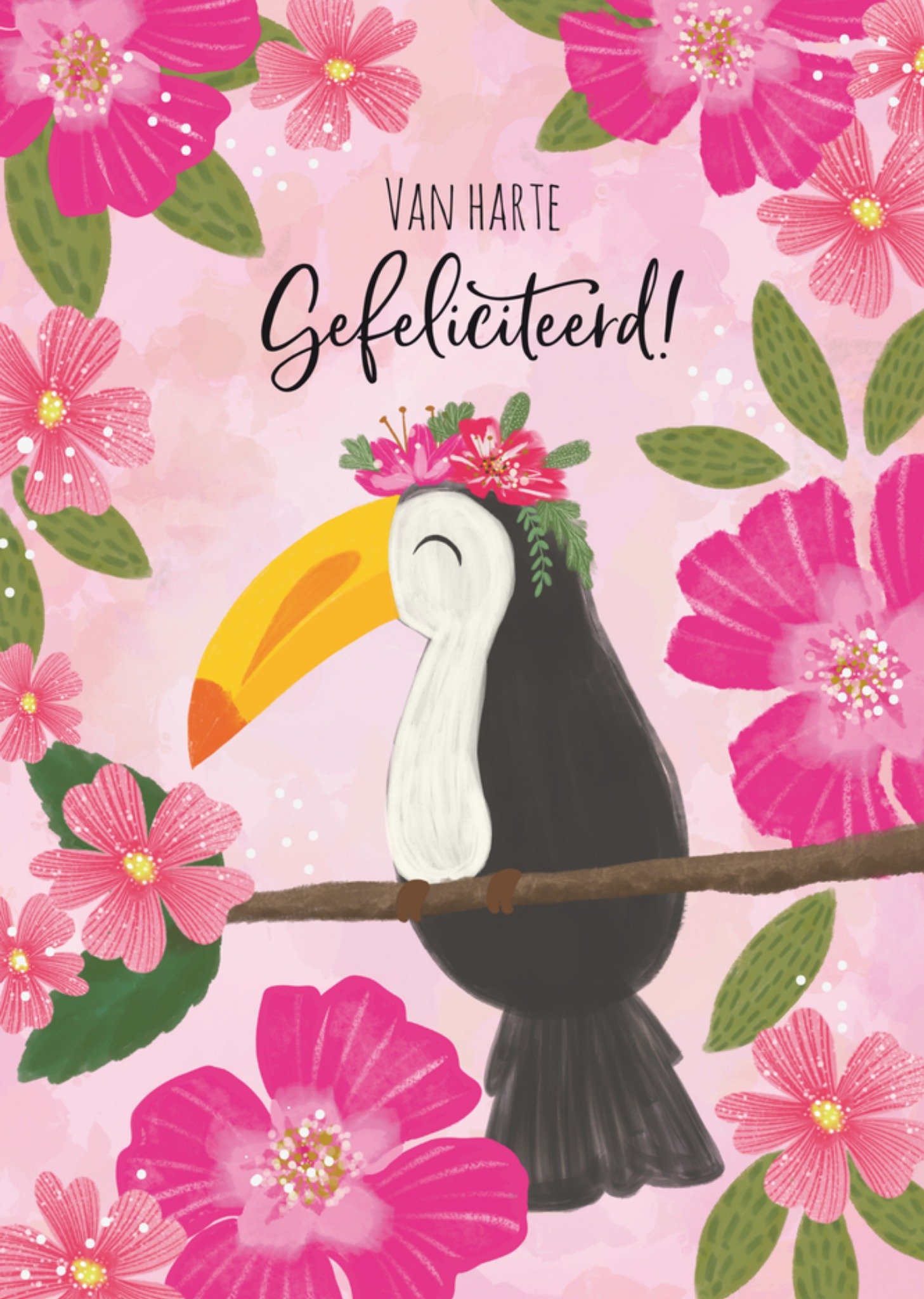 Verjaardagskaart Van harte Kaart Tsjip