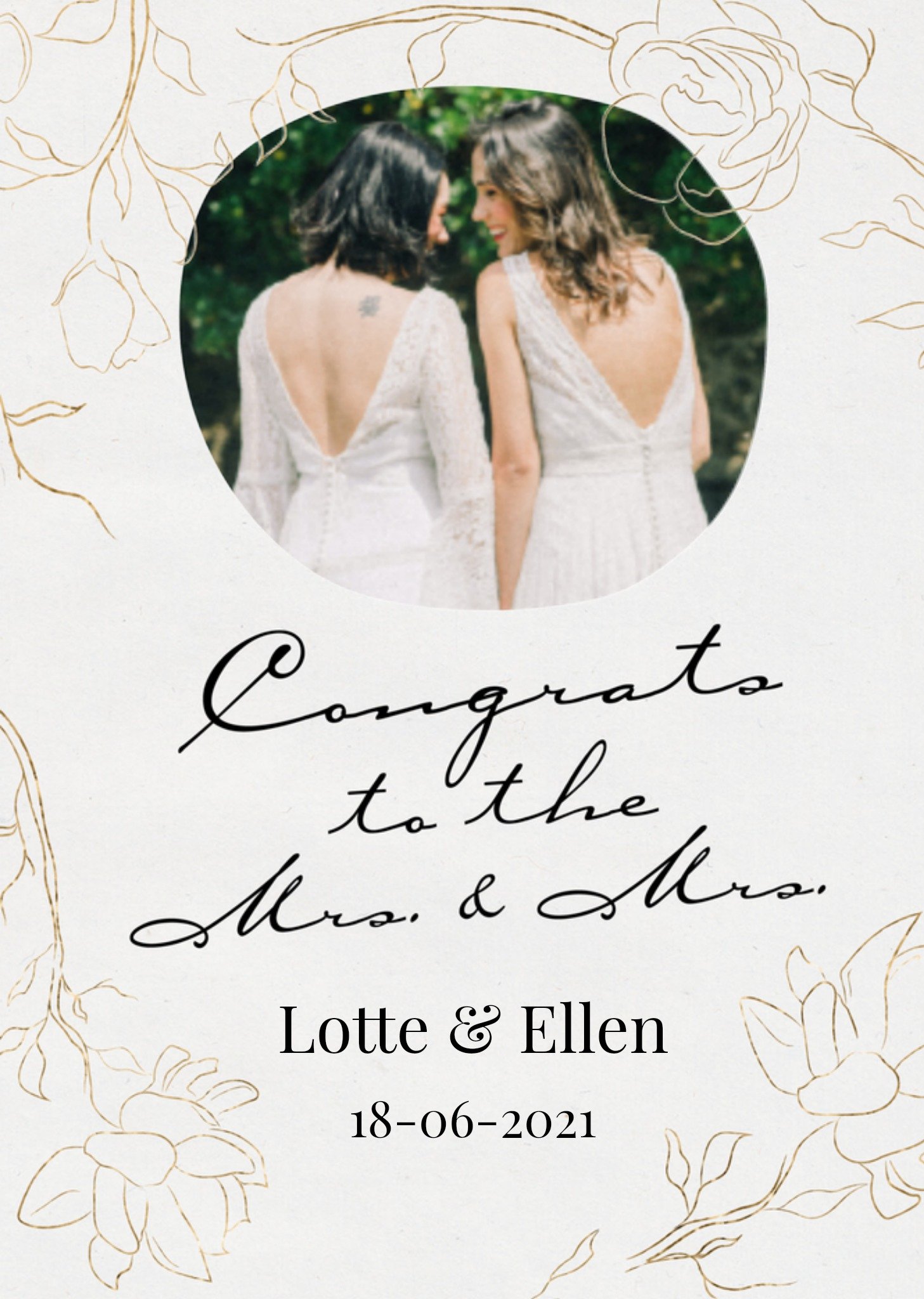 Huwelijkskaart fotokaart Kaart Greetz