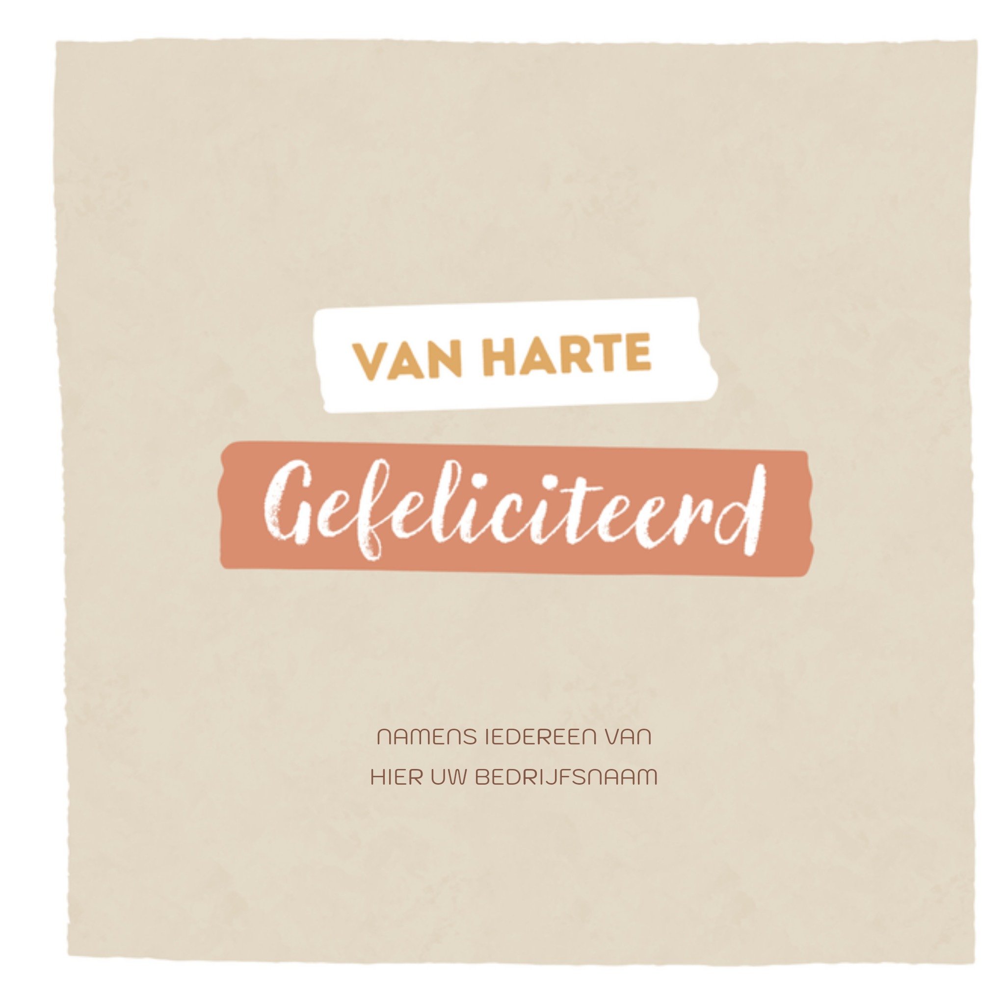 Greetz Verjaardagskaart Zakelijk Vierkant