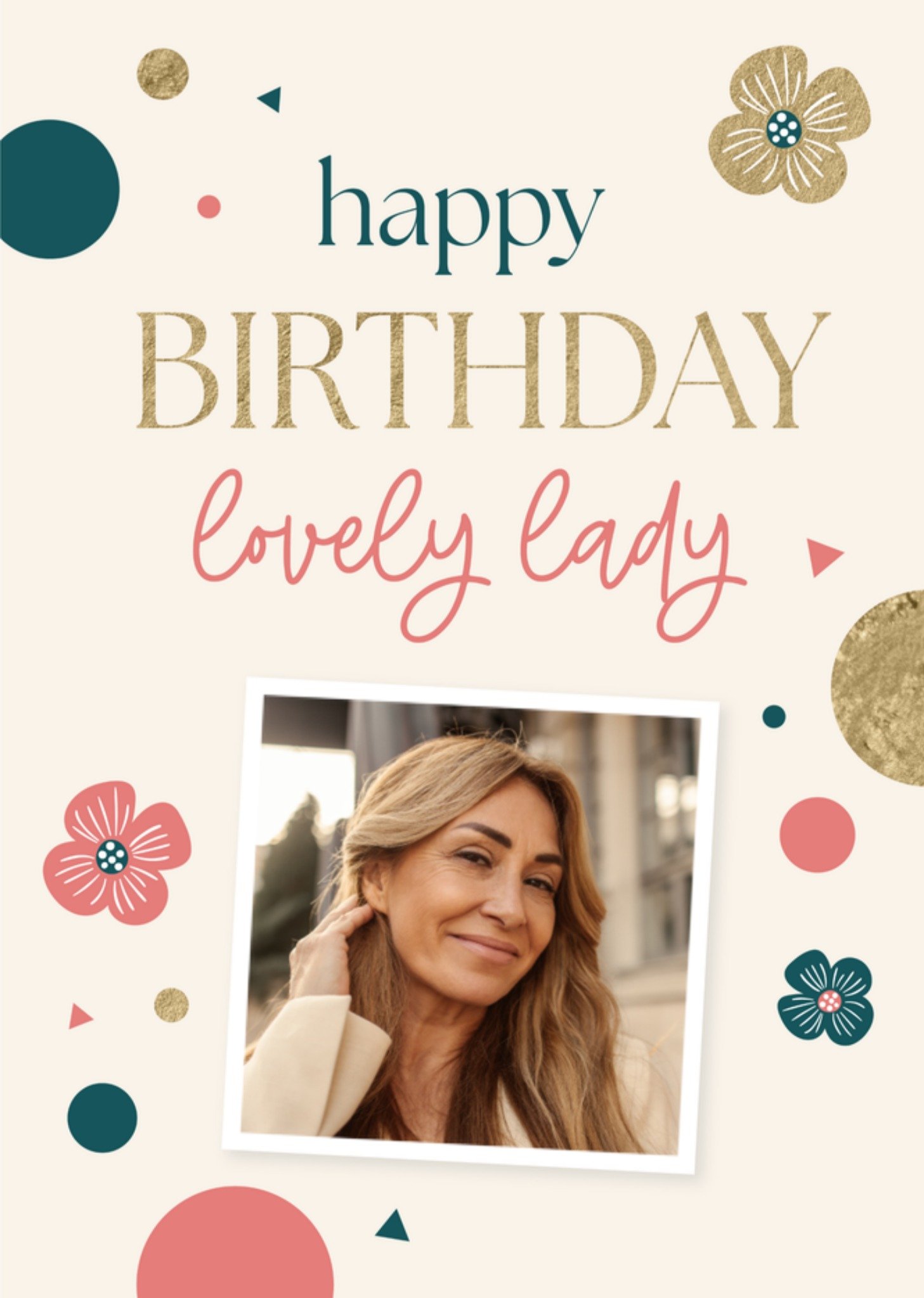 Verjaardagskaart Lovely lady Met foto Kaart Papercute