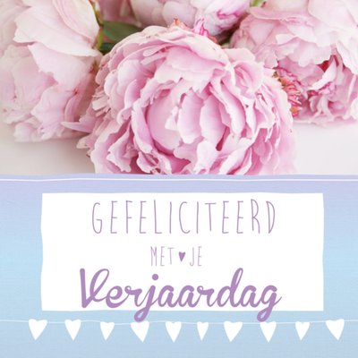 Felicitatiekaart met roze bloem