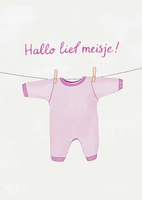 Greetz | Geboortekaart | Hallo lief meisje!